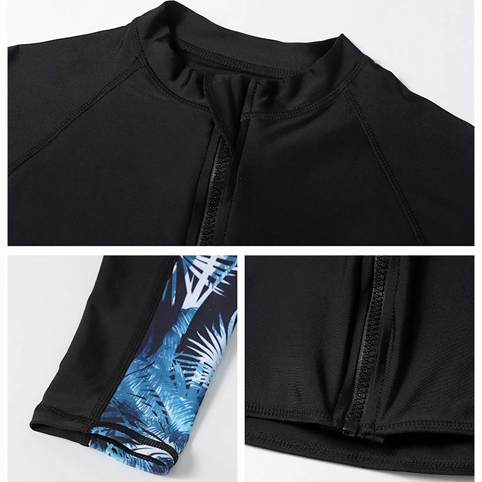 Traje de Neopreno Mujer 5 Piezas Protección UV Surf Buceo Elástico Manga Larga Verano Baño Dividido L