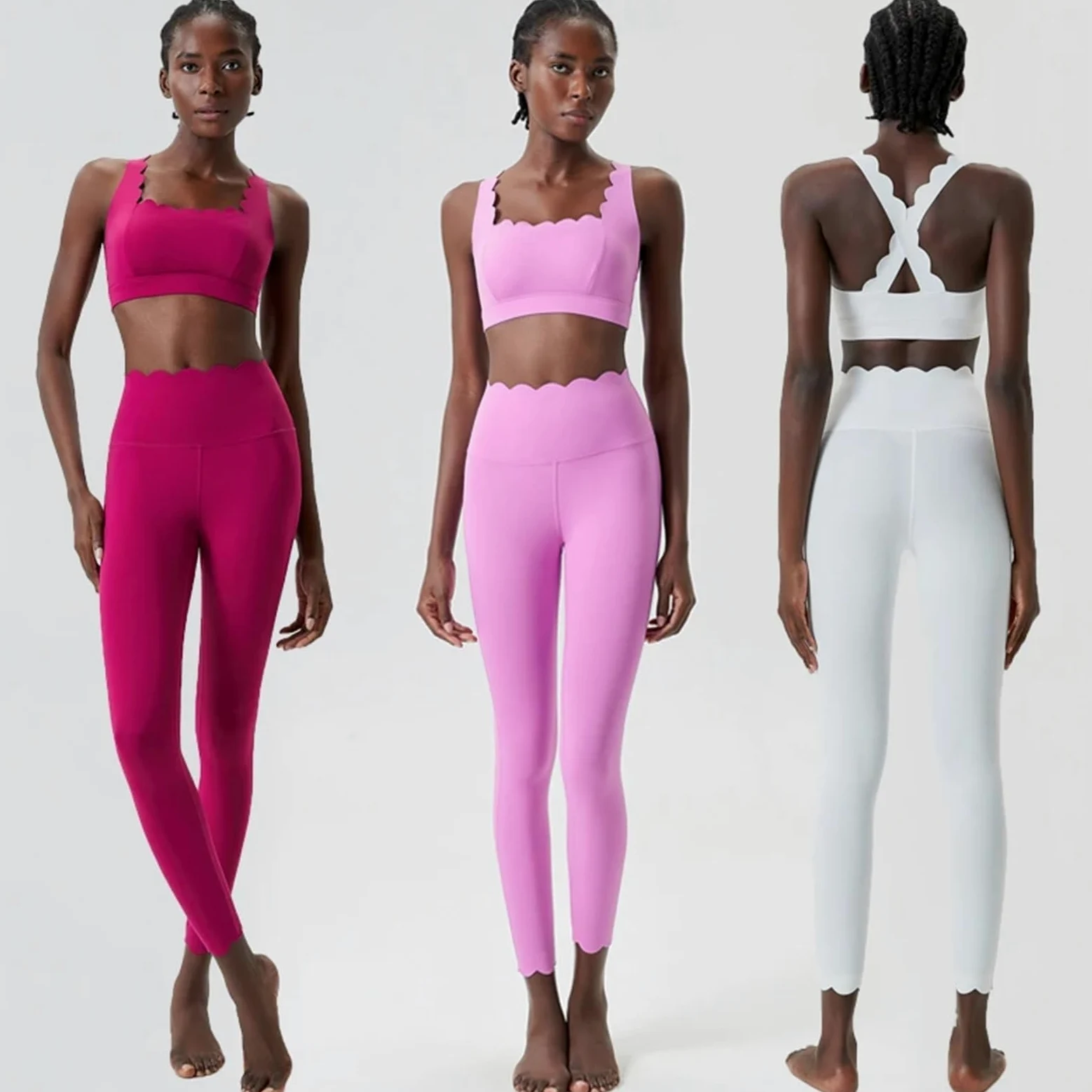 Conjunto de Yoga Traje de Gimnasio Dos Piezas, Conjunto Yoga y Fitness, Ropa Deportiva for Correr, Ajustada, súper elástica, Transpirable para el Deporte