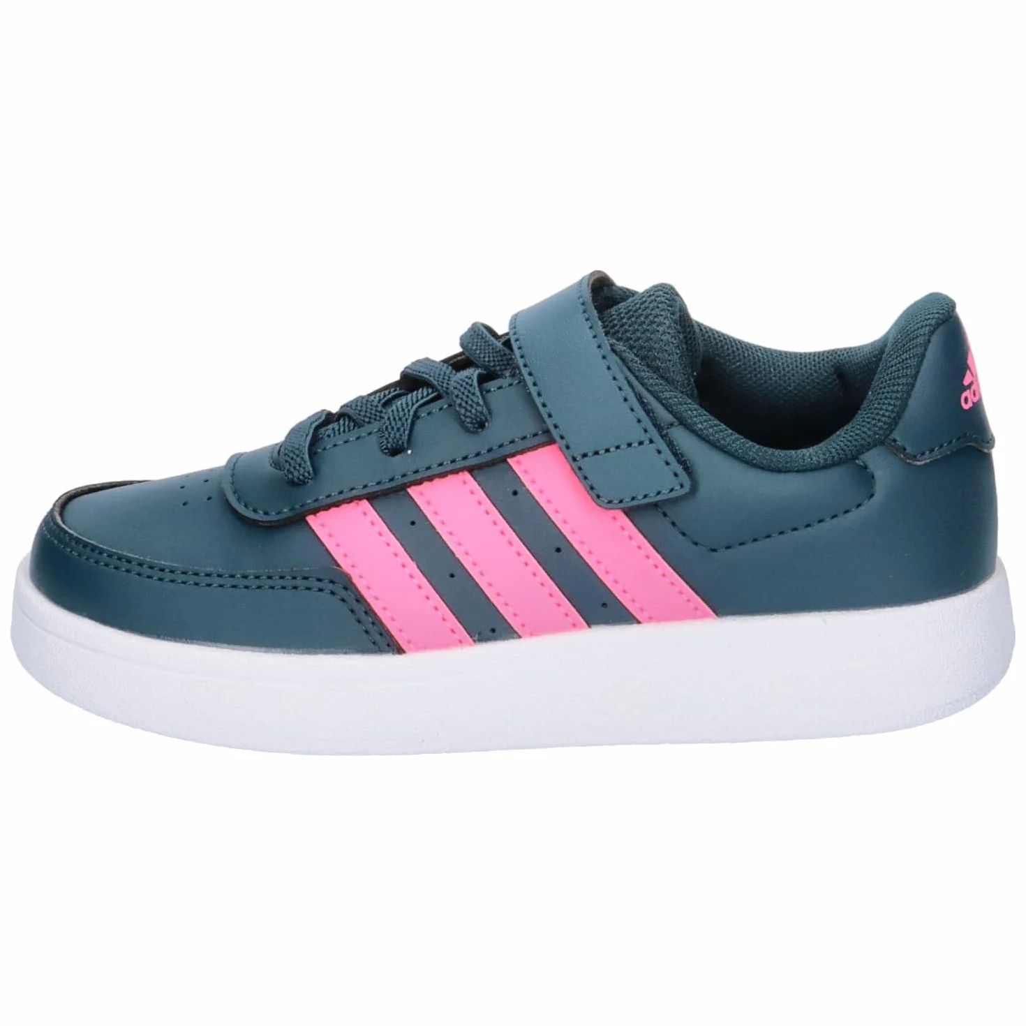 adidas Breaknet Lifestyle Court Elastic Lace Top Strap Shoes Arctic Night Lucid Pink Cloud White 37 1/3 EU