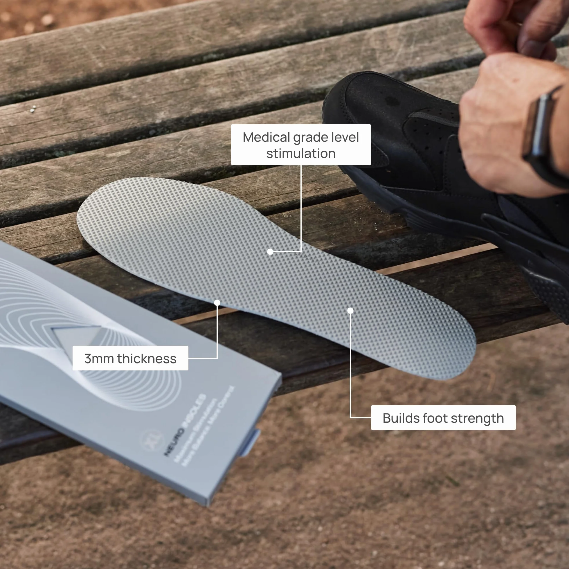 Naboso Plantilla neurosensorial, inserciones finas para zapatos texturizadas para hombres y mujeres que estimulan mejor los pies para mejorar el equilibrio y reducir las caídas. Plantillas de grado
