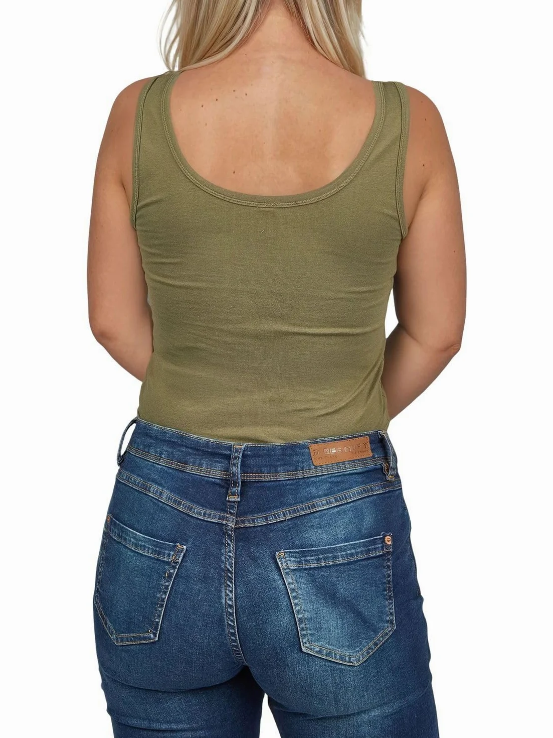 ONLY Onllive LUV - Camiseta sin mangas para mujer, corte ajustado, 4 unidades, cuello redondo, sin mangas, monocolor, negro, blanco, beige, rojo, verde, azul, azul marino, S, M, L, XL, XXL