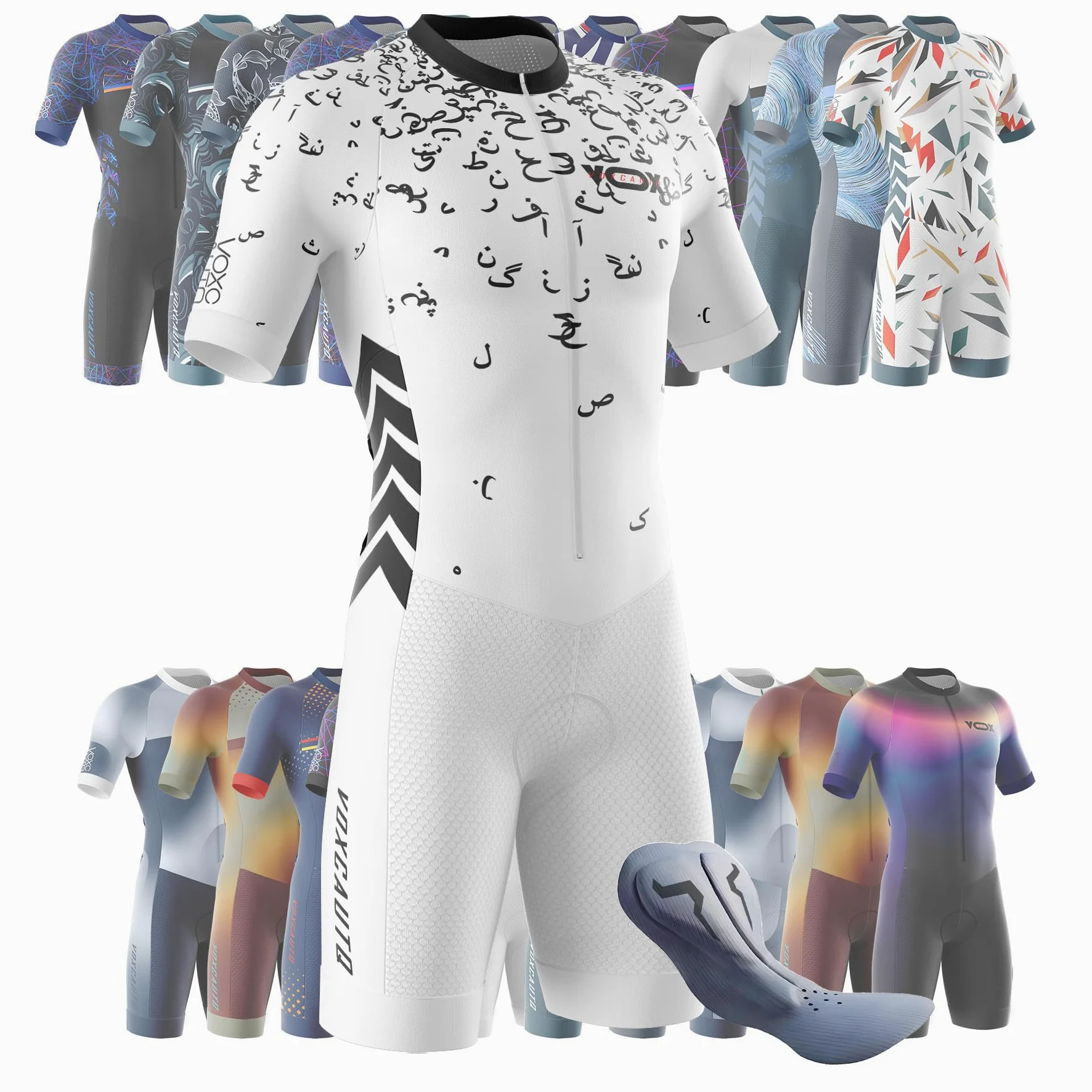 Traje de Triatlón de Manga Corta para Hombre, Traje de Ciclismo Hombres de Traje Tri,Traje de Ciclismo de Secado rápido MTB Mono Racing,Carrera,Ciclismo,Natación