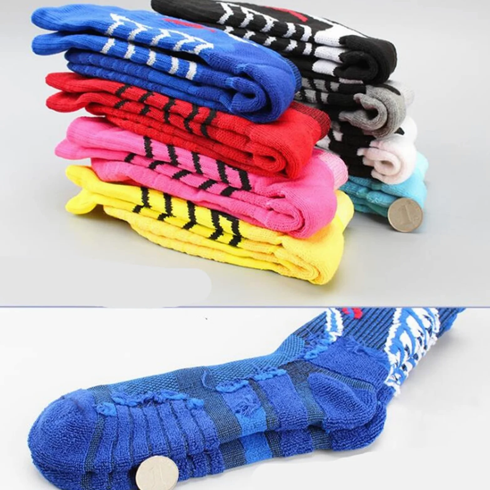 Calcetines de Baloncesto for Hombre Calcetines de Ciclismo de Tubo Medio Grueso Toalla de Fondo en el Exterior Running Calcetines Deportivos (3 Pares) Calcetines de Ciclismo