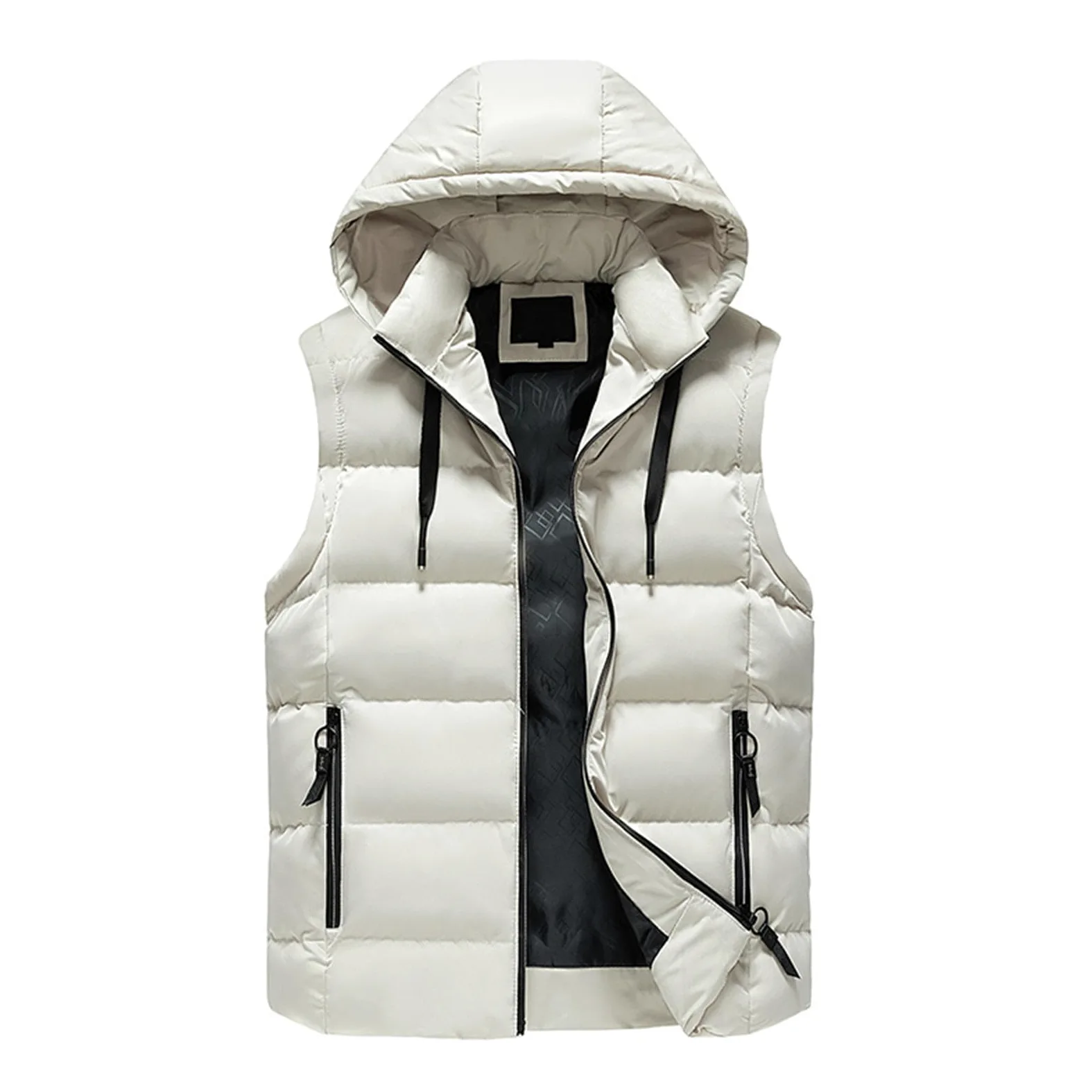 Chaqueta deportiva informal de color liso para hombre, chaleco sin mangas para otoño e invierno, estilo deportivo al libre