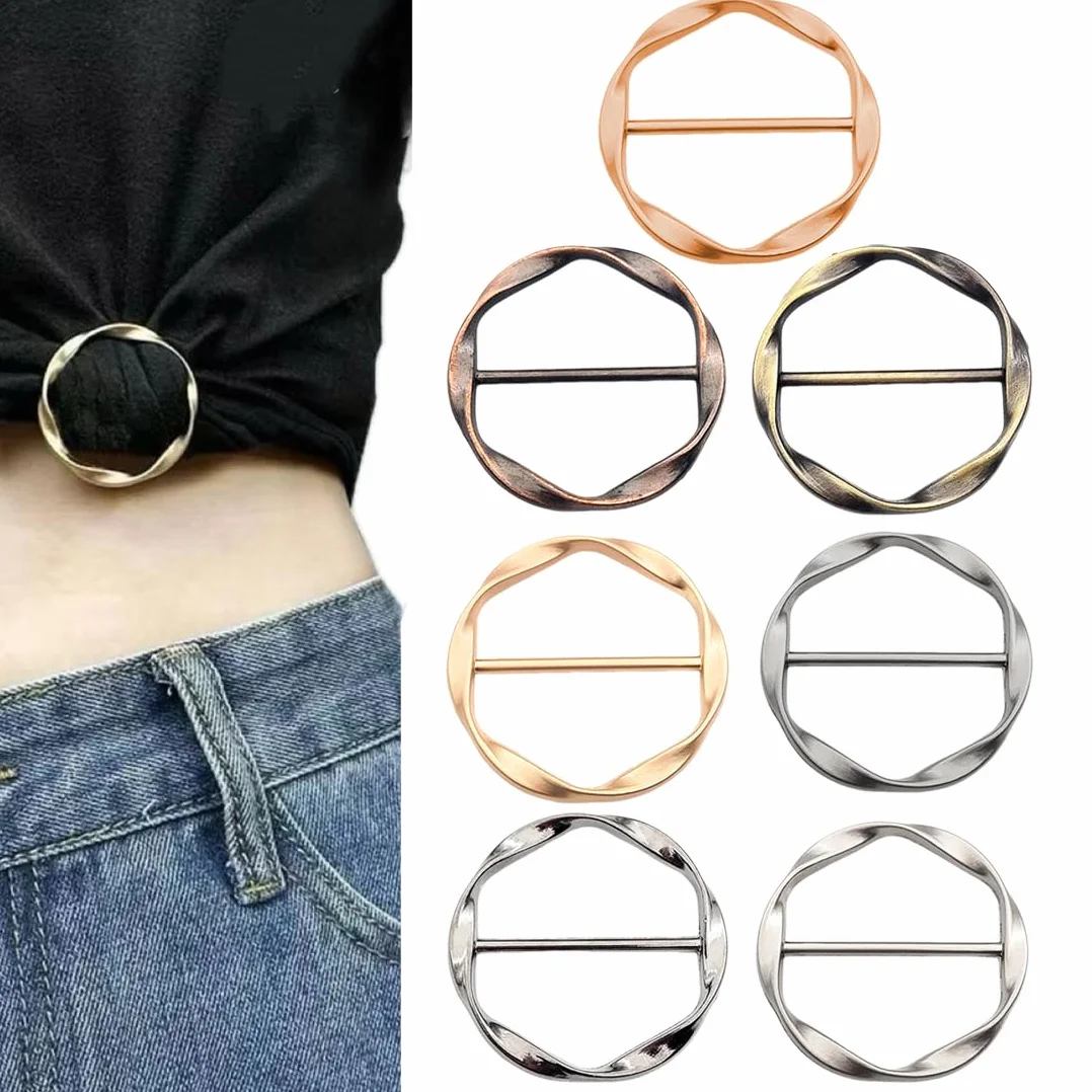 7 pcs T-Shirt Clips, Camiseta, Ropa, Bufanda, Hebilla, Multicolor, Grande, Chal, Lazo, Clip de Corbata, Lazo de Bufanda Suelta, Hebilla de Cinturón, Mujer