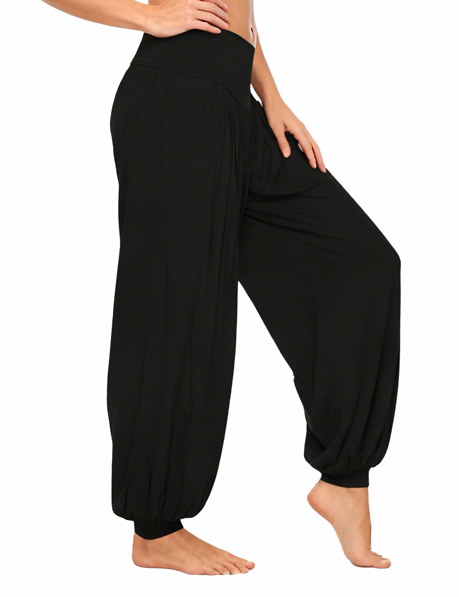 AvaCostume Pantalones de harén de baile de yoga suave para mujer de algodón modal
