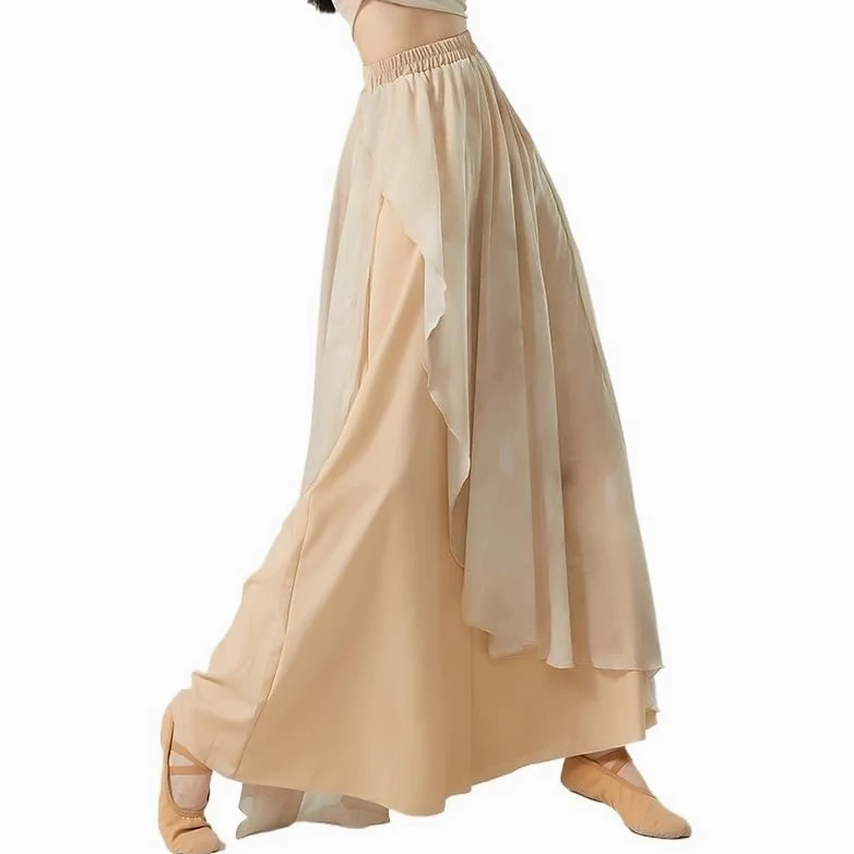 Pantalones de Baile Culottes Sueltos Pierna Ancha Ropa de Escenario for Mujer