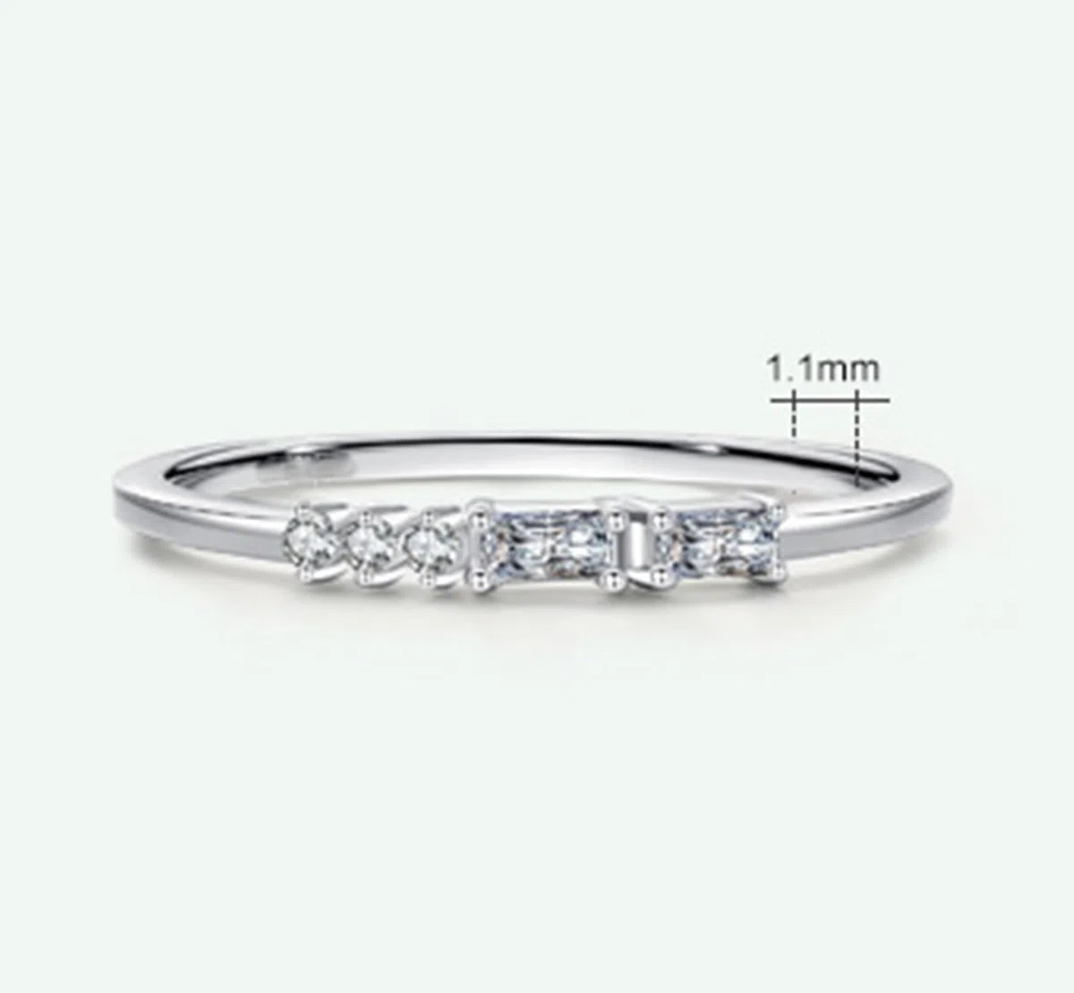 Anillo de boda para mujer, oro auténtico, delicado diamante cultivado en laboratorio, alianzas de boda de oro blanco para mujeres