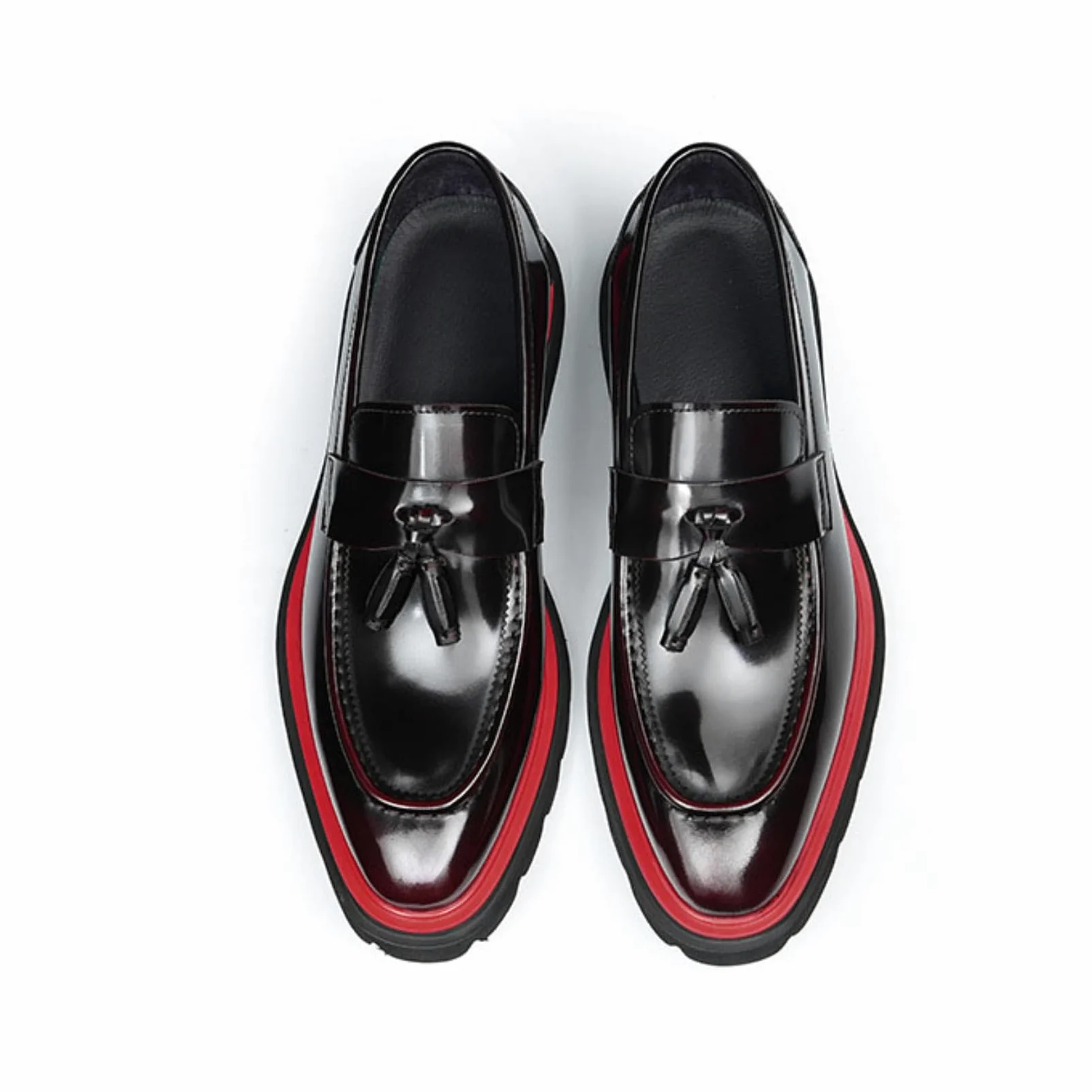 Genérico Mocasines Hombre con Borlas Elegantes Mocasines Hombre Business Casual Zapatos Elegantes Hombre Suela Gruesa Premium para Oficina Viajes Y Eventos