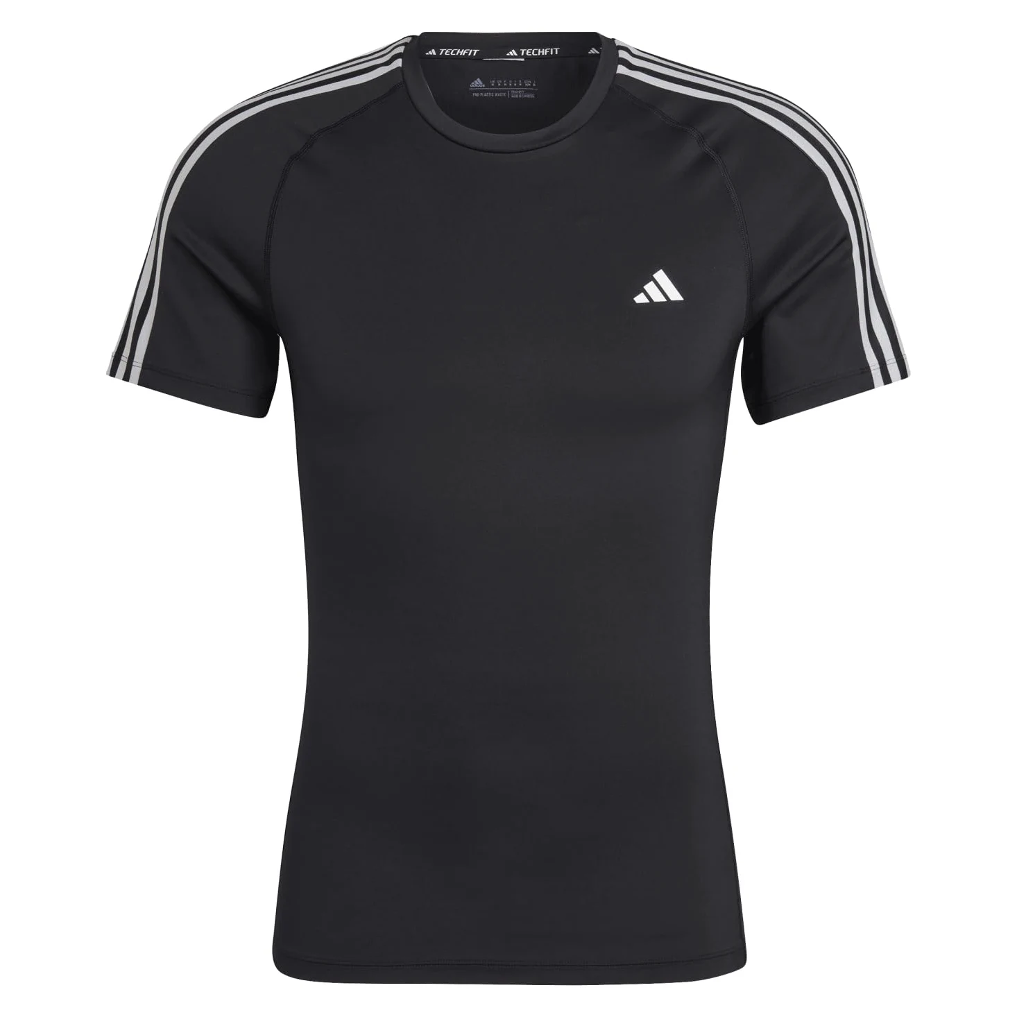Adidas Techfit 3-Stripes Training tee T-Shirt (Short Sleeve) Hombre