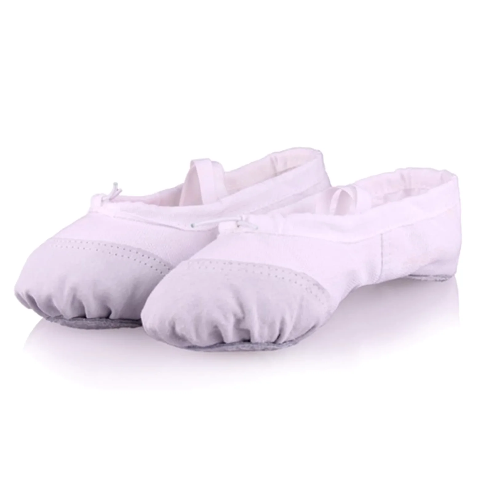 Zapatillas Zapatillas de Ballet Niñas Ballet Lona Zapatos de Baile Suela Completa Sin Corbata Zapatillas de Ballet (Color : White-1, Shoe Size : 38) (White 1 40 EU)