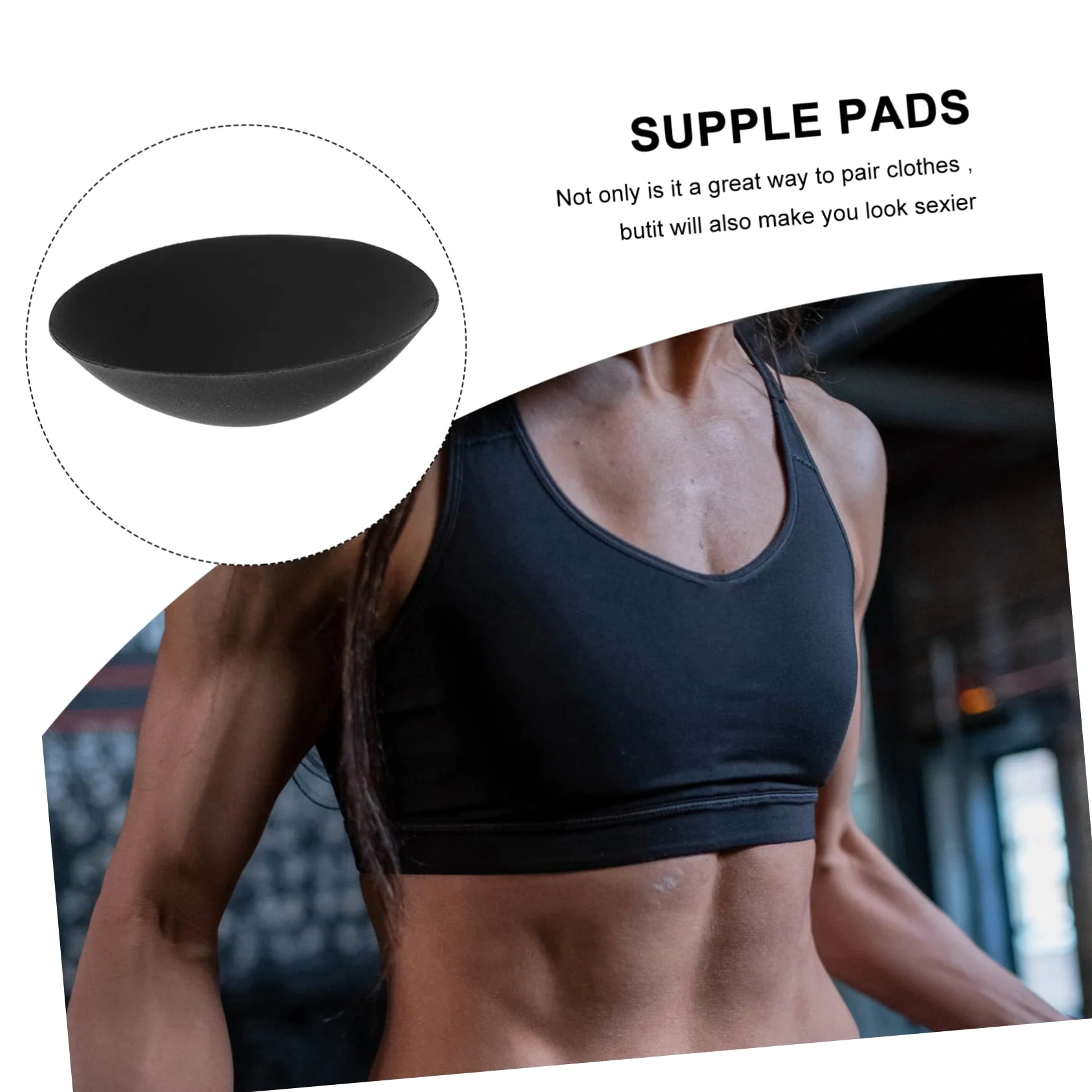 SHERCHPRY 10 pares de almohadillas redondas de espuma para brasier de natación, almohadillas adhesivas para brasier redondo