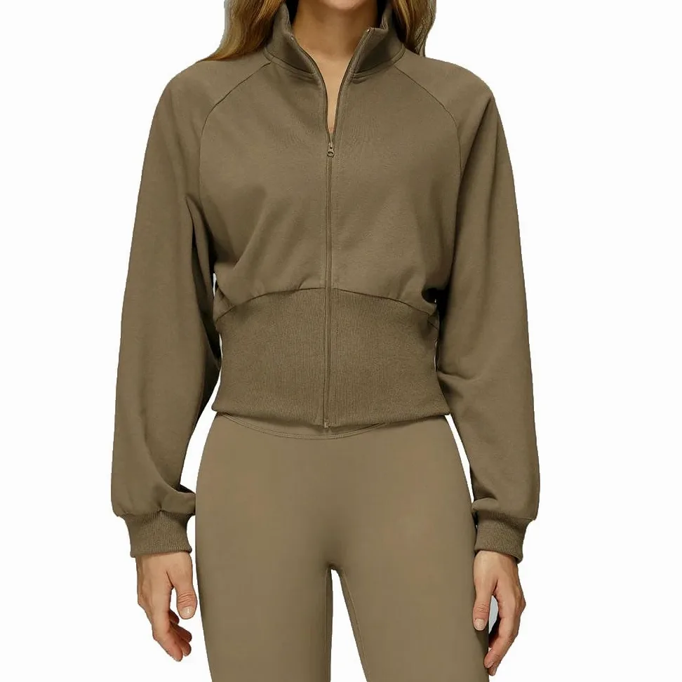 QXDZSW - Sudadera de invierno para mujer, de manga larga, con cuello alto, resistente al viento, con cremallera, cálida, holgada, para correr