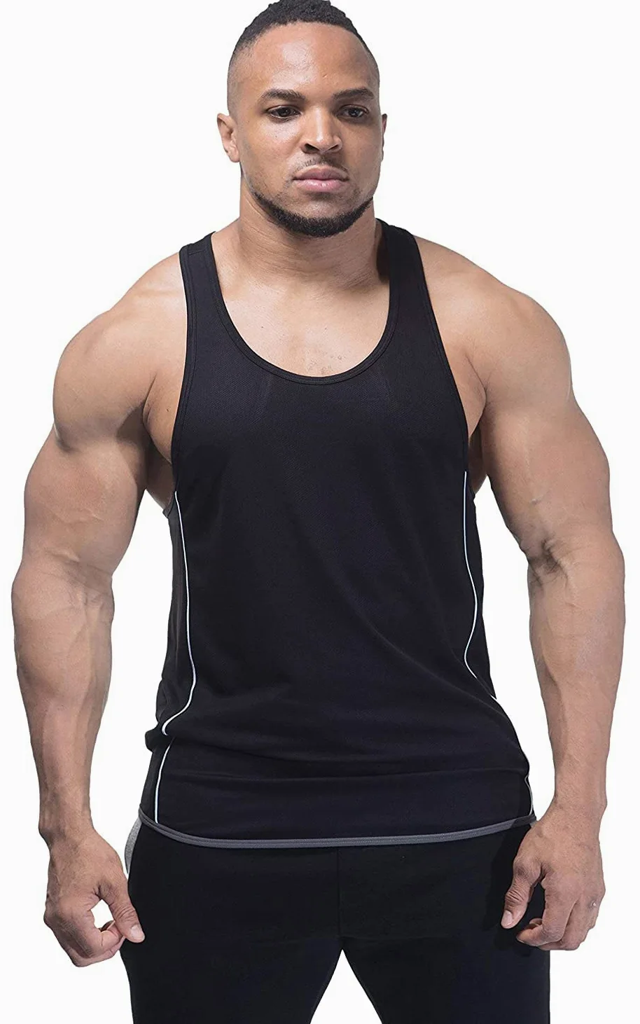 DECISIVE Sando - Camiseta de tirantes para hombre, ajuste delgado, 3 tonos, paquete combinado