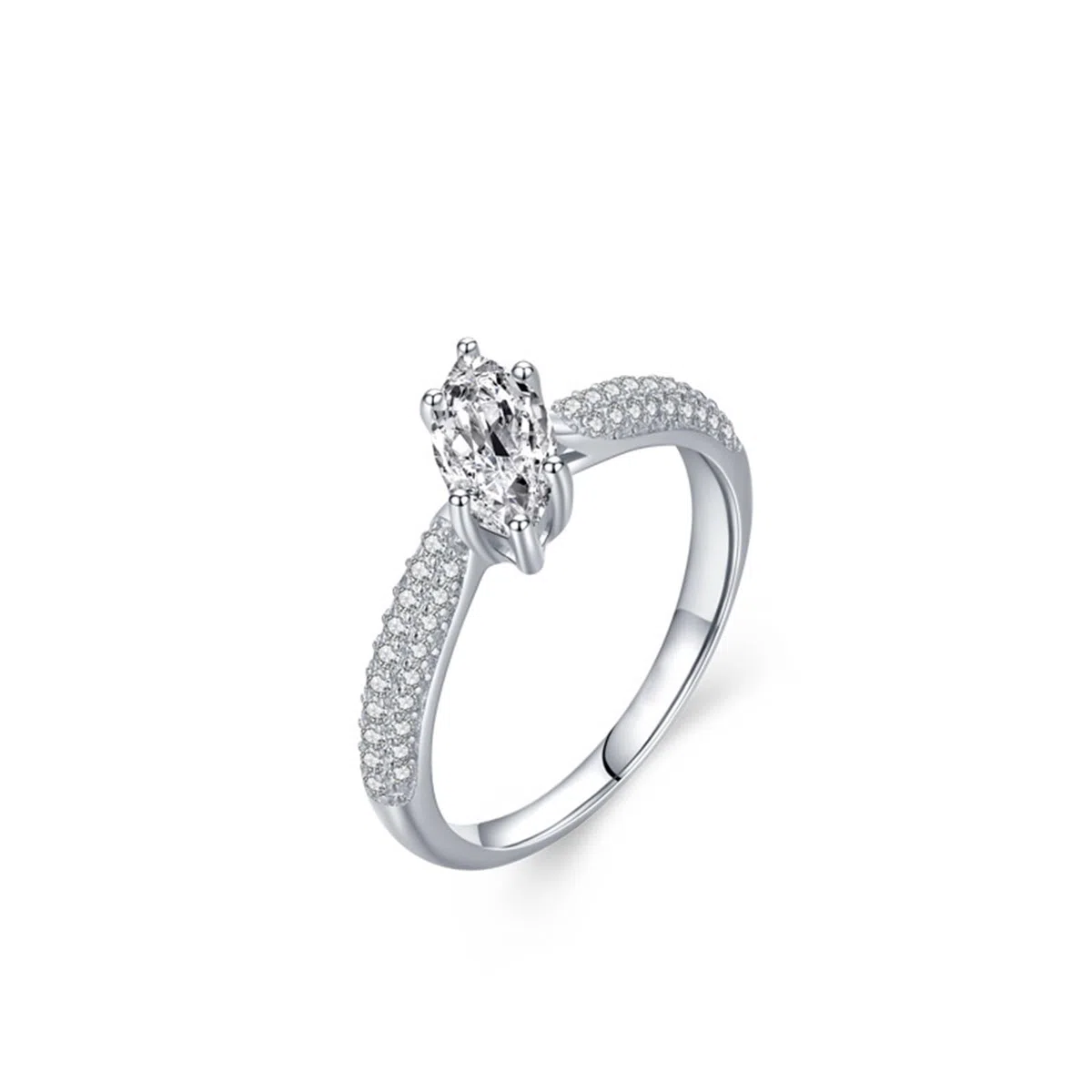 Anillos para mujer de oro con moissanite, elegante oro blanco, anillos de compromiso, anillos de compromiso de oro real