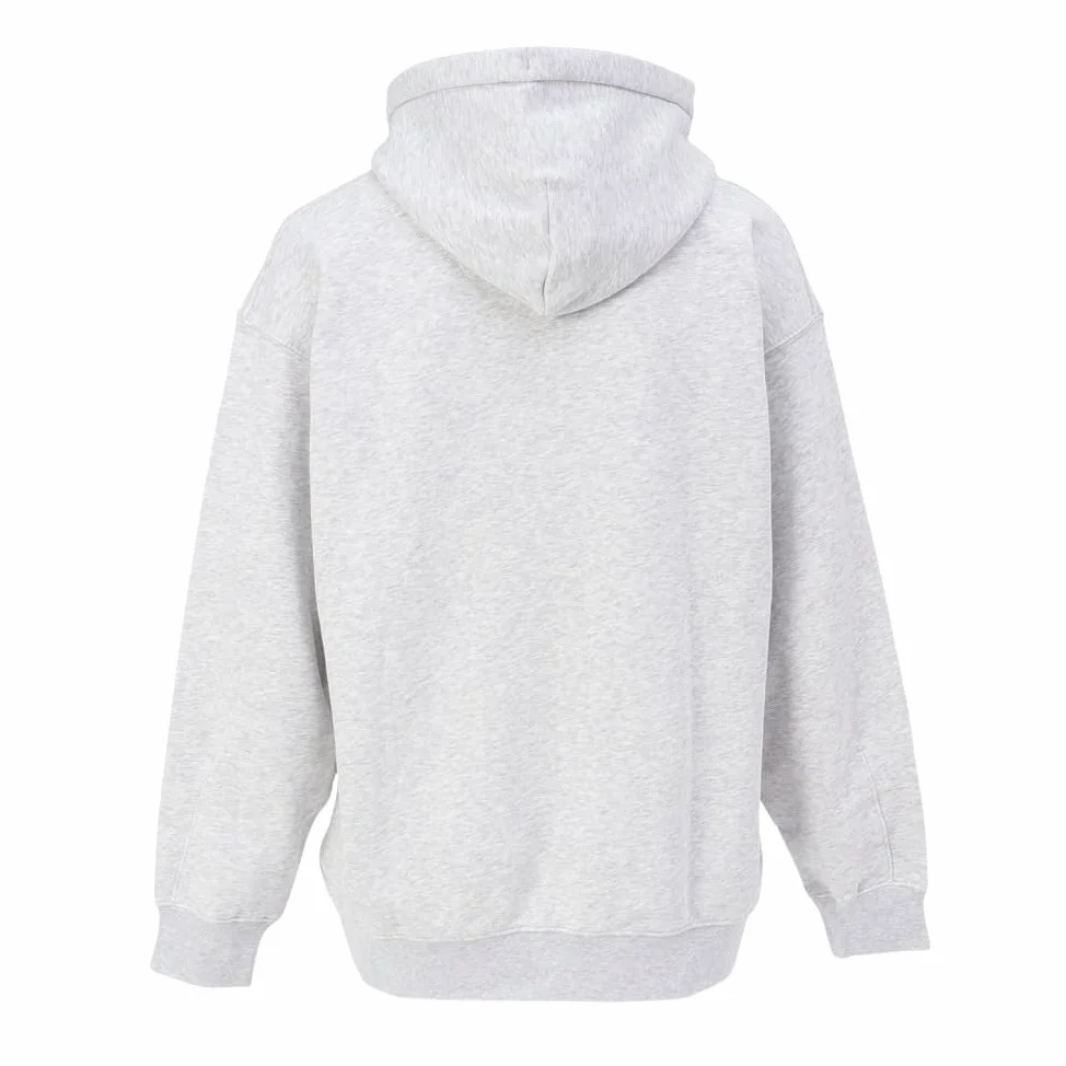 On Sudadera Gris Running Club Hoodie Crater de Corte Holgado