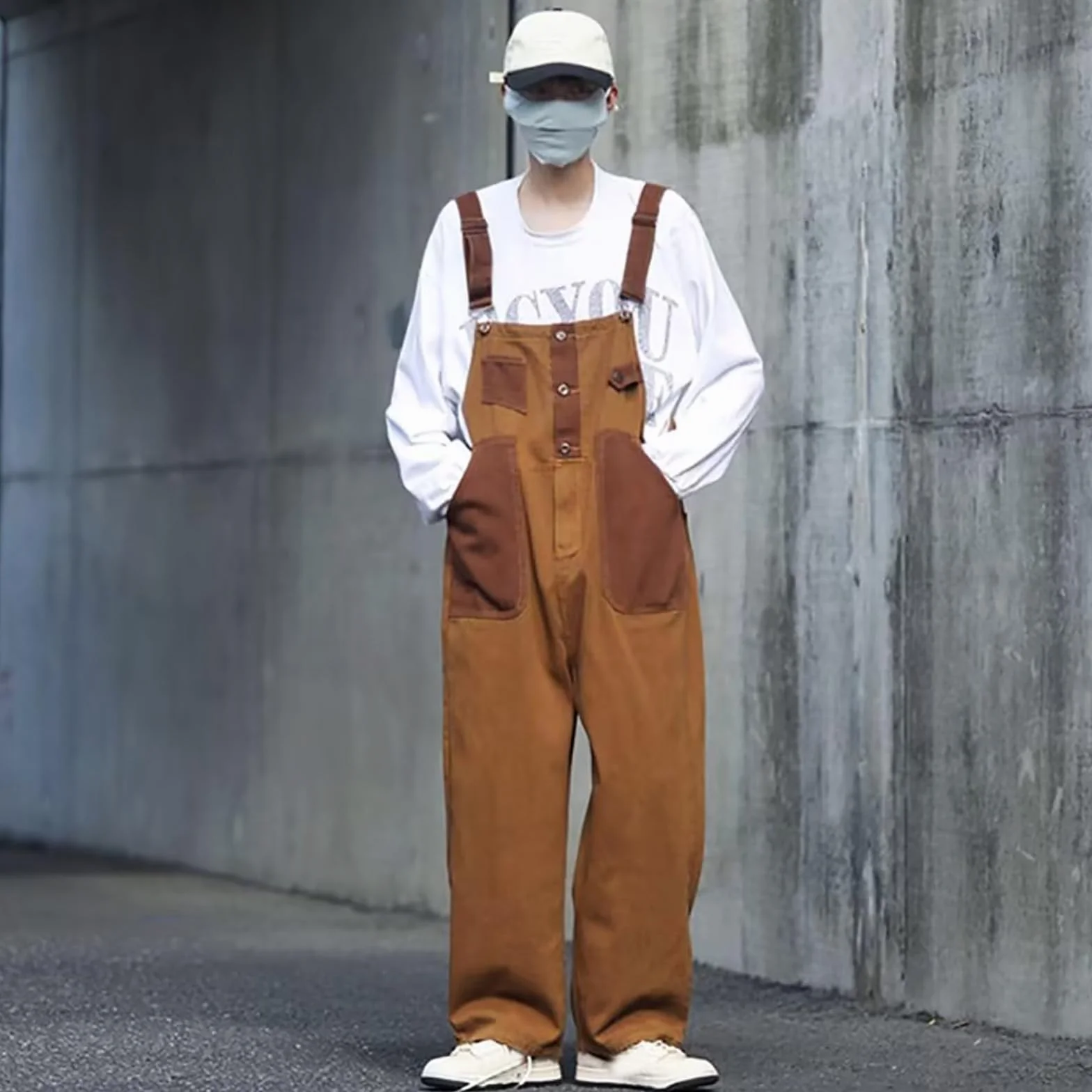 Peto Cargo de Trabajo para Hombre Y2K Vintage Holgado