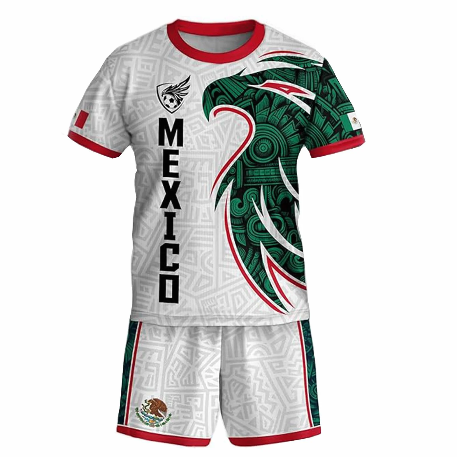 Fútbol México Traje para Niños y Adultos
