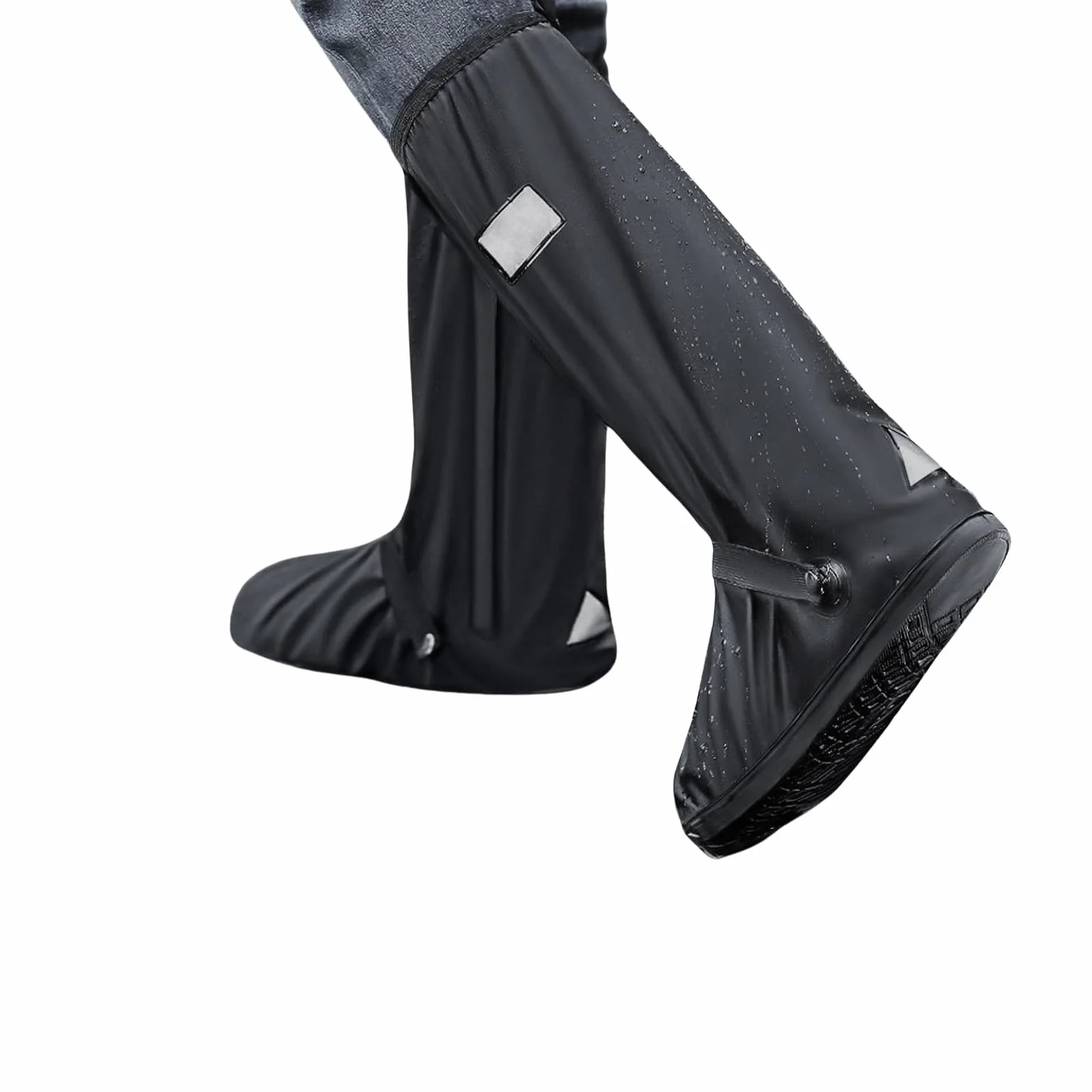 Amexo Cubrezapatos Impermeable, Cubre Zapatos Impermeable Lluvia Reutilizable Cubrecalzado Fundas de Lluvia para Zapatos con bandas reflectantes para Hombres Mujeres