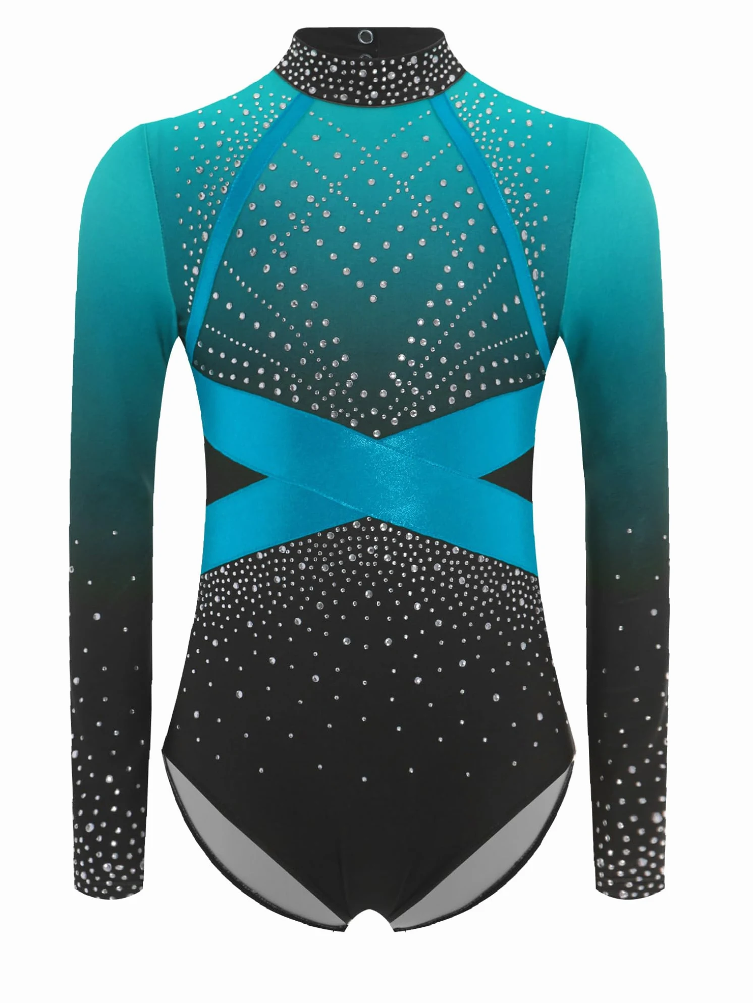 Oyolan Maillot Brillante Danza Niña Body Gimnasia De Elástico Con Leggings Largos De Deporte Mono De Baile Elástico Disfraz De Ballet