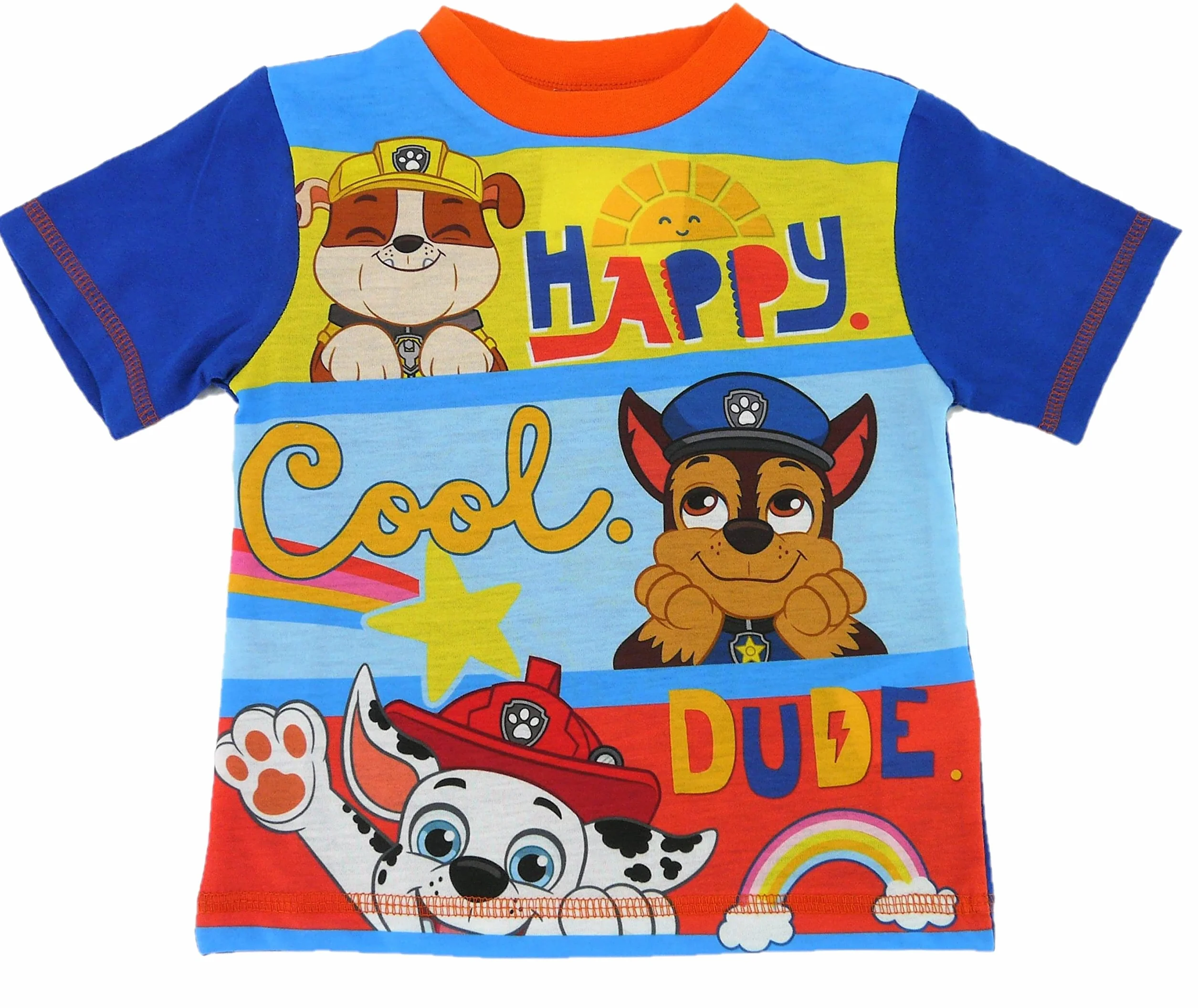 Paw Patrol Chase Marshall Rubble - Pijama Corto para Niños