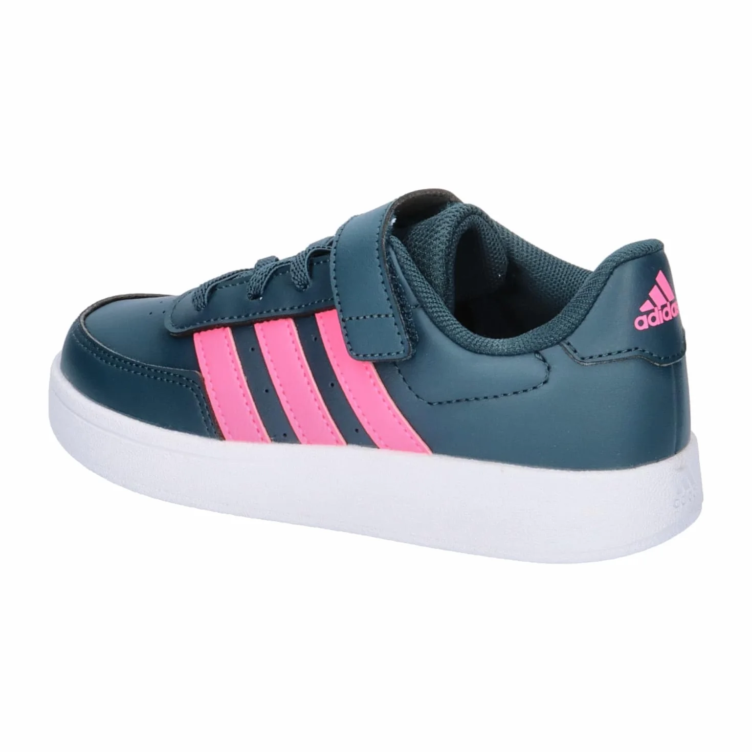 adidas Breaknet Lifestyle Court Elastic Lace Top Strap Shoes Arctic Night Lucid Pink Cloud White 37 1/3 EU