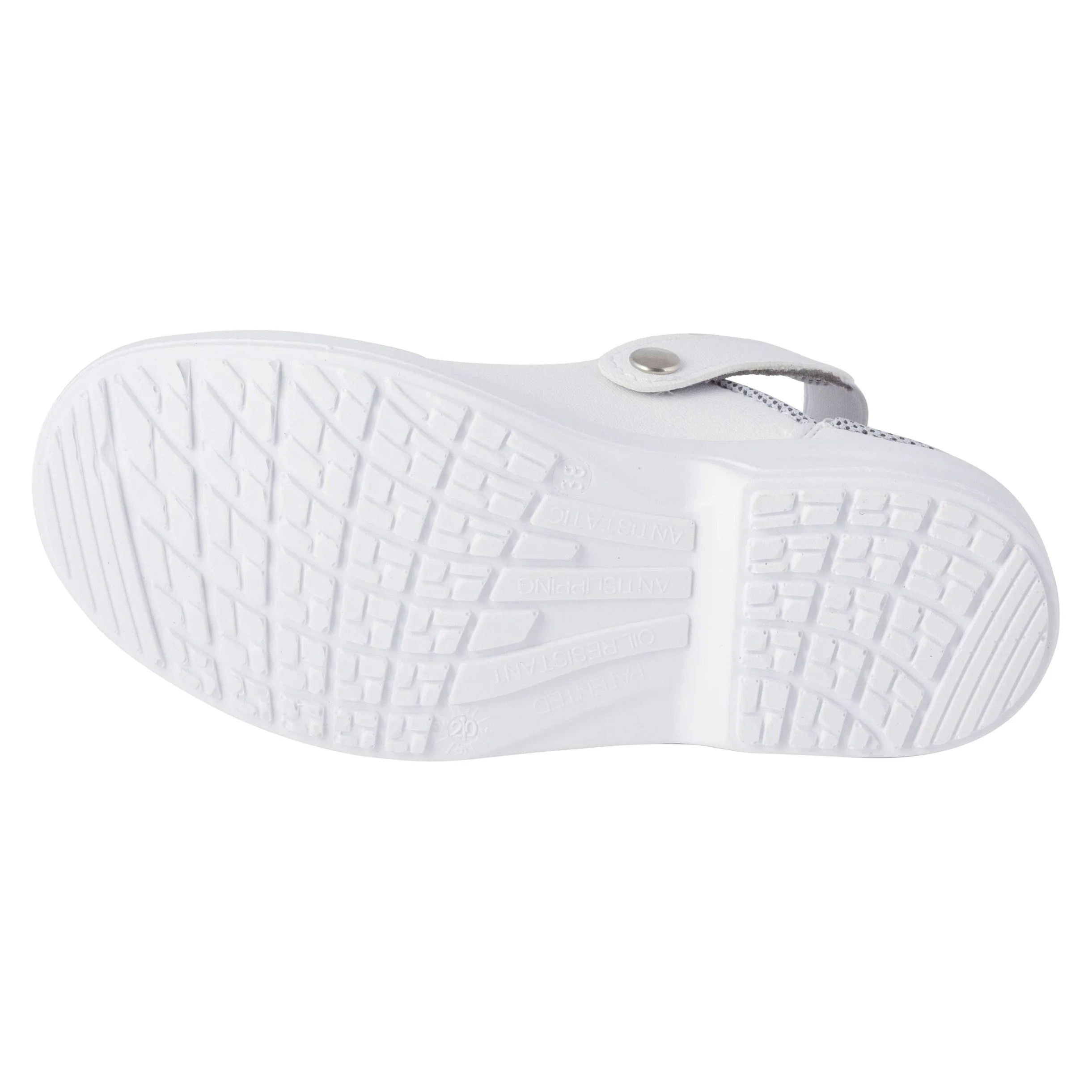 REPOSA Medical - Zuecos Sanitarios Mujer y Hombre en Microfibra con Suela Antideslizante, Zuecos Enfermera Antishock y Antiestáticos con Correa, Zapatos Sanitarios y de Cocina Cómodos y Transpirables