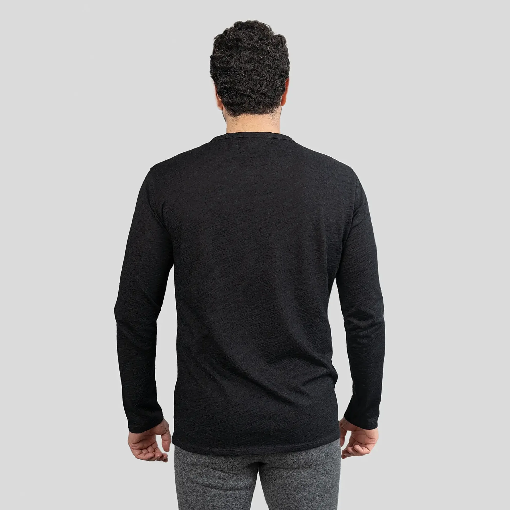 Arms of Andes Men's Alpaca Wool Long Sleeve Base Layer: 160 Ultralight