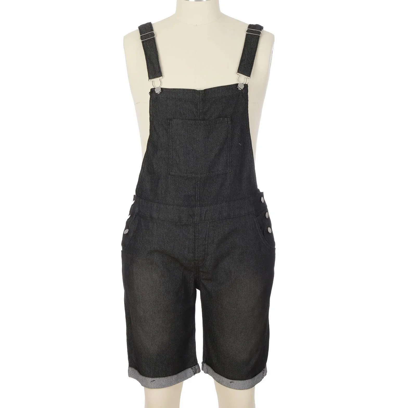 Pantalones Cortos de Vaquero para Hombre Monos Peto Mezclilla Slim Fit Casual Trabajo Jumpsuit Verano Jeans