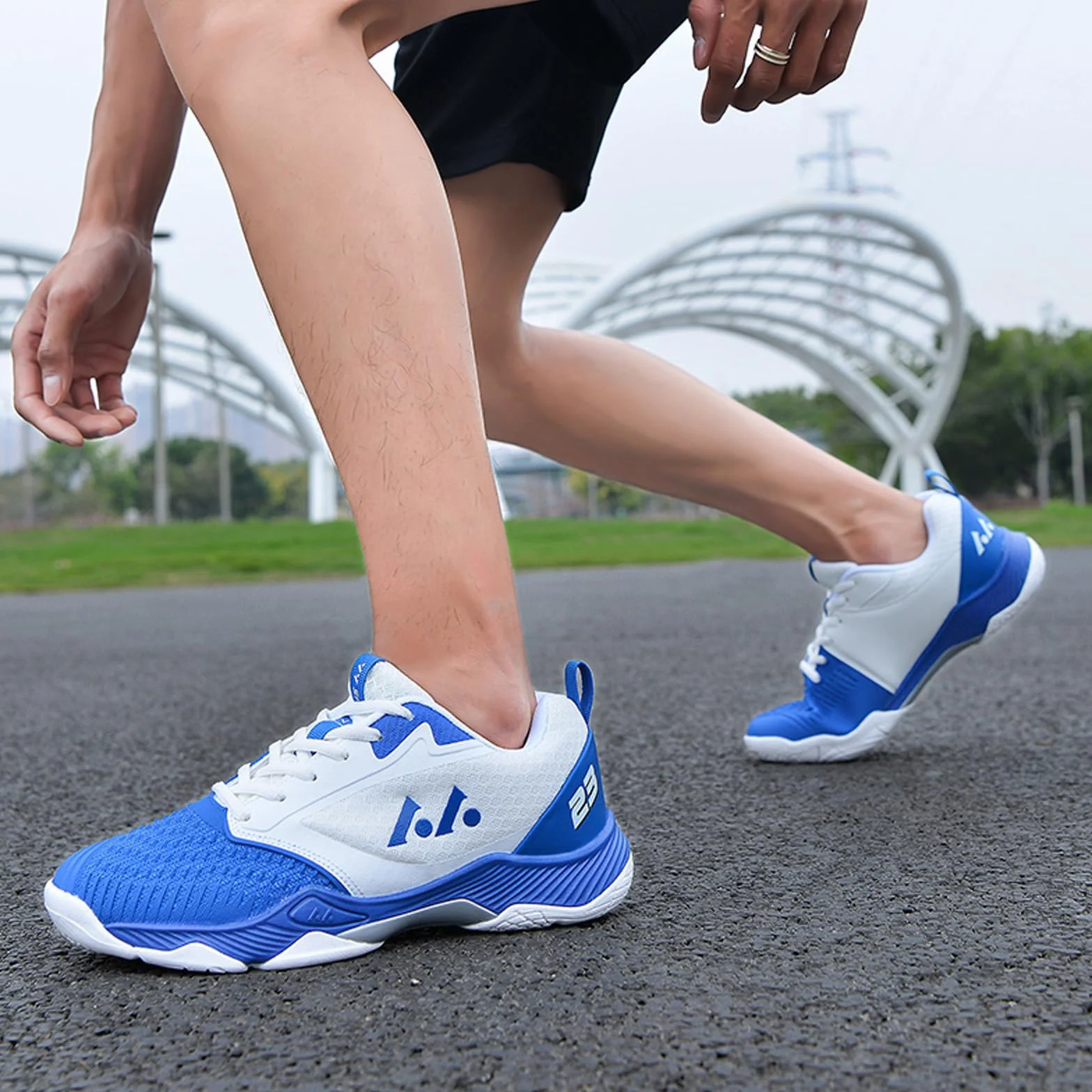 BLBK Zapatos de bádminton, zapatos de squash, zapatos de interior para diferentes revestimientos de suelo, agarre cómodo y firme, zapatillas de voleibol unisex