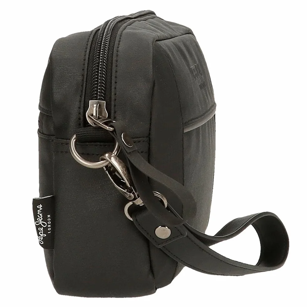 Pepe Jeans Dortmund Bolso de Mano Gris 24,5x15x6 cms Algodón, Poliéster y PU. 2,21L by Joumma Bags