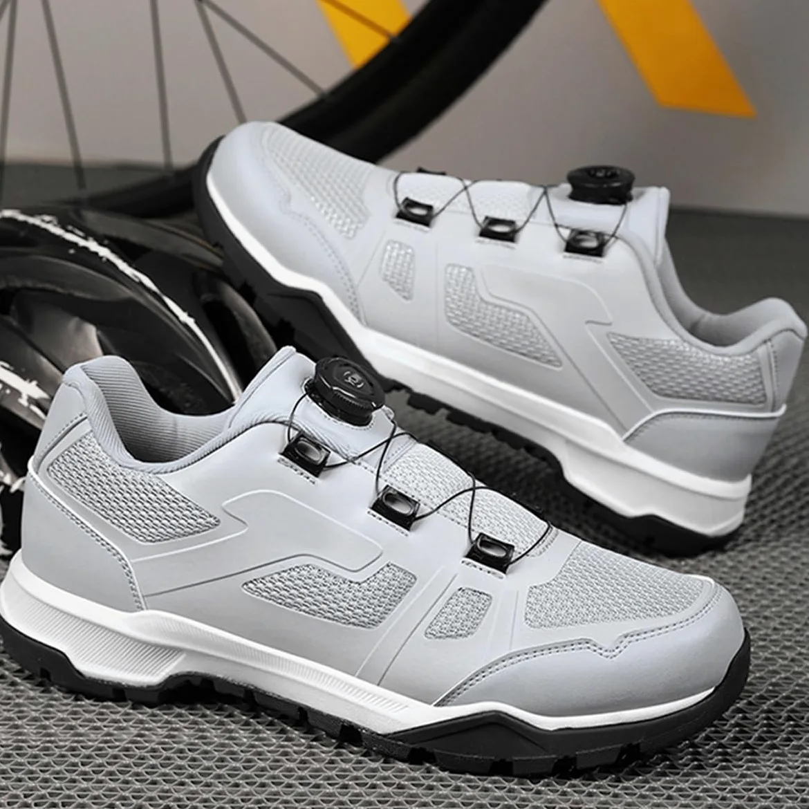 Zapatilla de Ciclismo Hombre Mujer Zapatos Bicicleta de Montaña | Zapatillas Carreras Compatible con SPD Pedales de 2 Tornillos con Calas Respirables Exterior Unisex Adulto