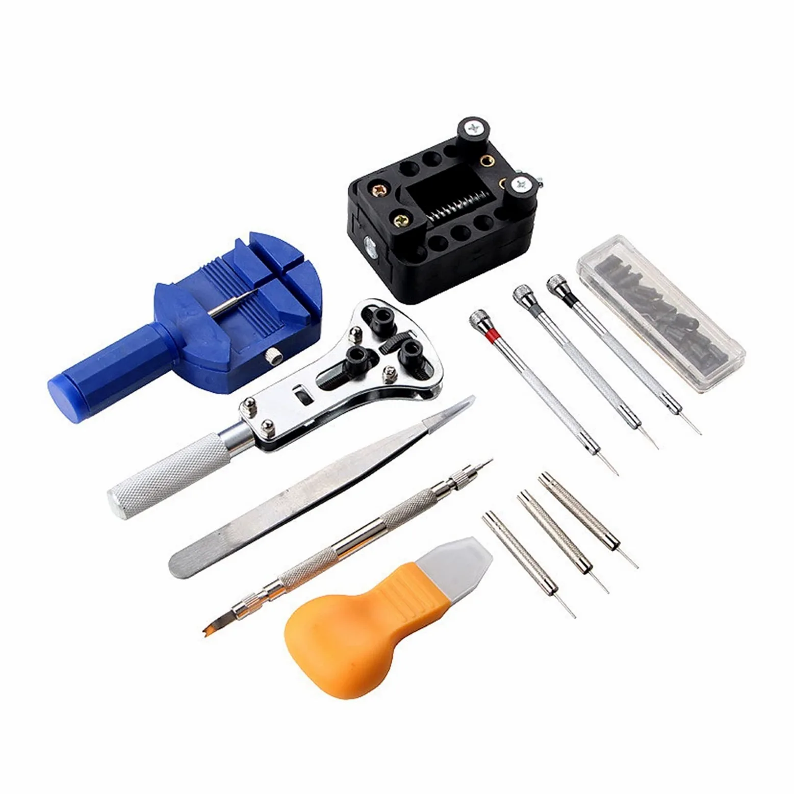 Kit de herramientas de reparación de relojes profesional Herramientas de reloj que incluyen barras de resorte de prensa de reloj, kit de herramientas de reparación de relojes