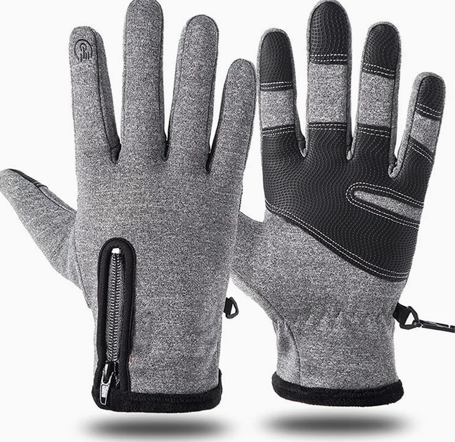 Guantes, Guantes de invierno, Guantes de ciclismo cálidos de invierno, Guantes de pesca de dedo completo, Guantes de hombre de pesca de pantalla táctil cálidos de invierno, Guantes antideslizantes a p