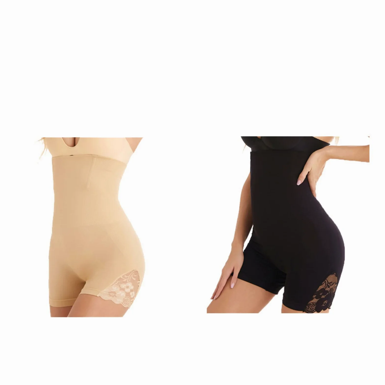 Bragas Moldeadoras de Cuerpo para Mujer, Ropa Interior Adelgazante con Control de Barriga, Levantador de glúteos, Entrenador de Cintura Alta, Ropa Moldeadora para Abdomen con Encaje