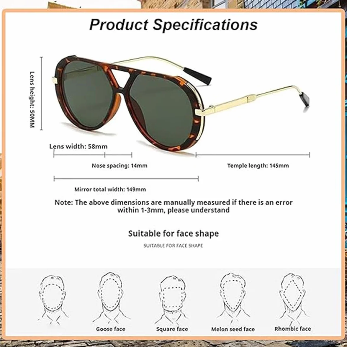Gafas de sol de aviador Panther vintage unisex