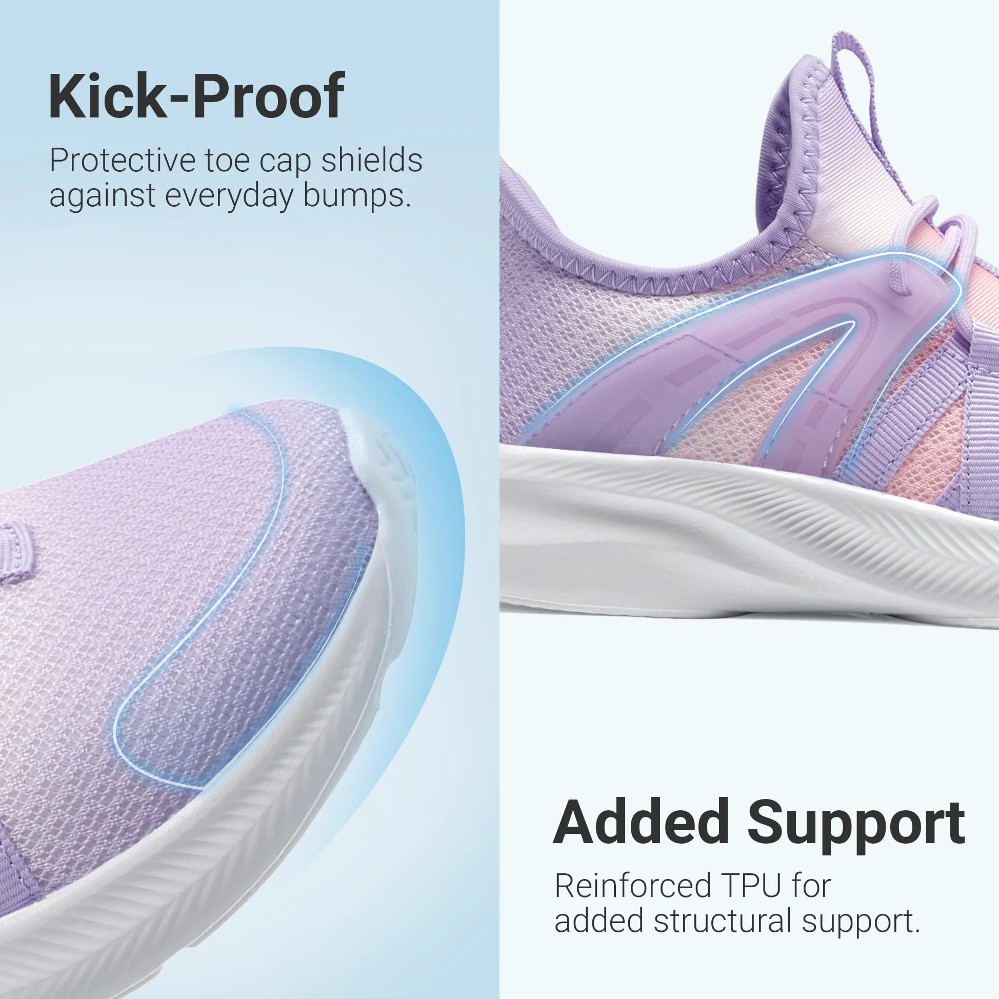 DREAM PAIRS Zapatillas Running Niños y Niñas | Malla Ultra Ligera de Colegio, Solo 105g, Calzado Fácil Sin Cordones, Suela TPR Flexible, Puntera Anti-Impactos