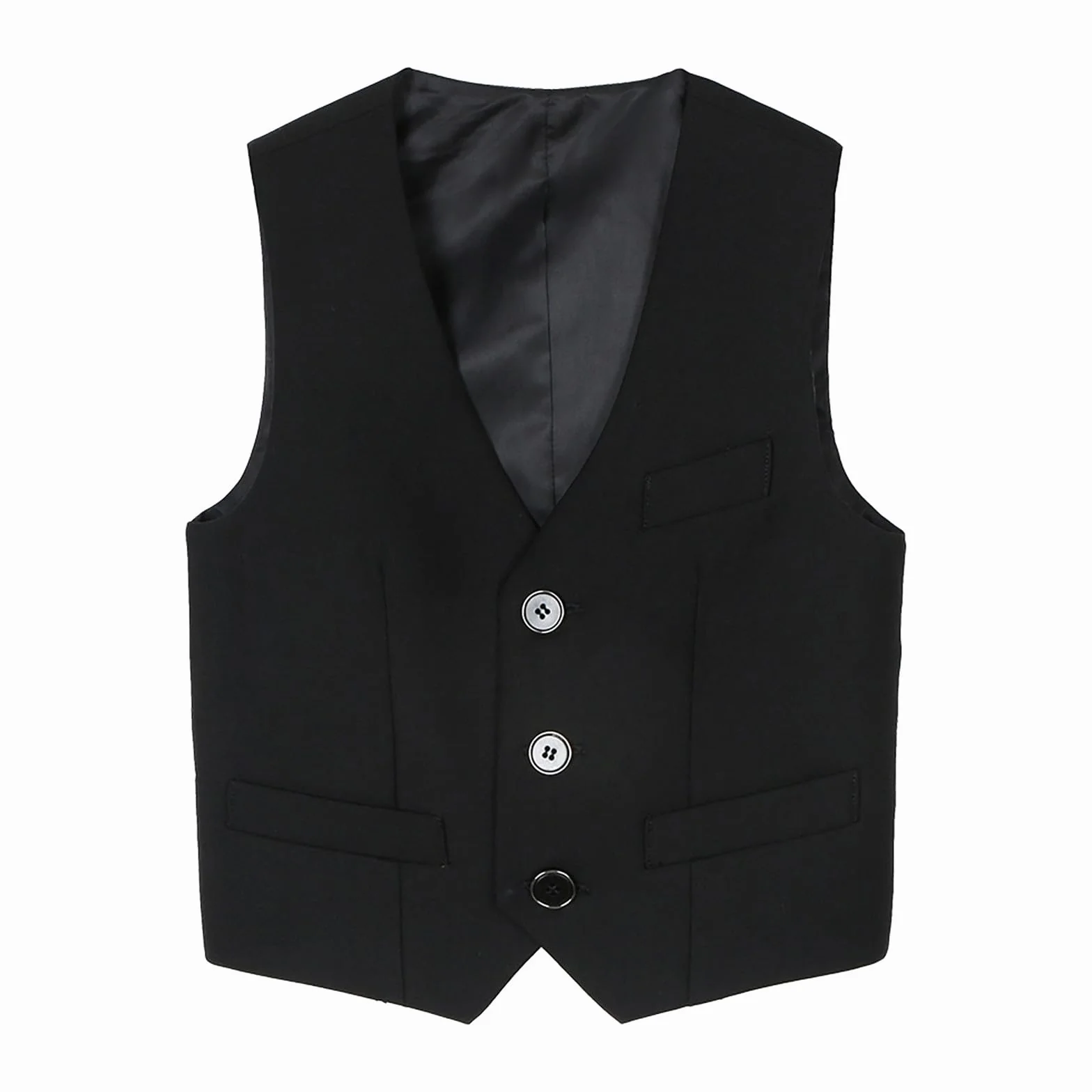 Chaleco de traje formal con 4 botones para niños