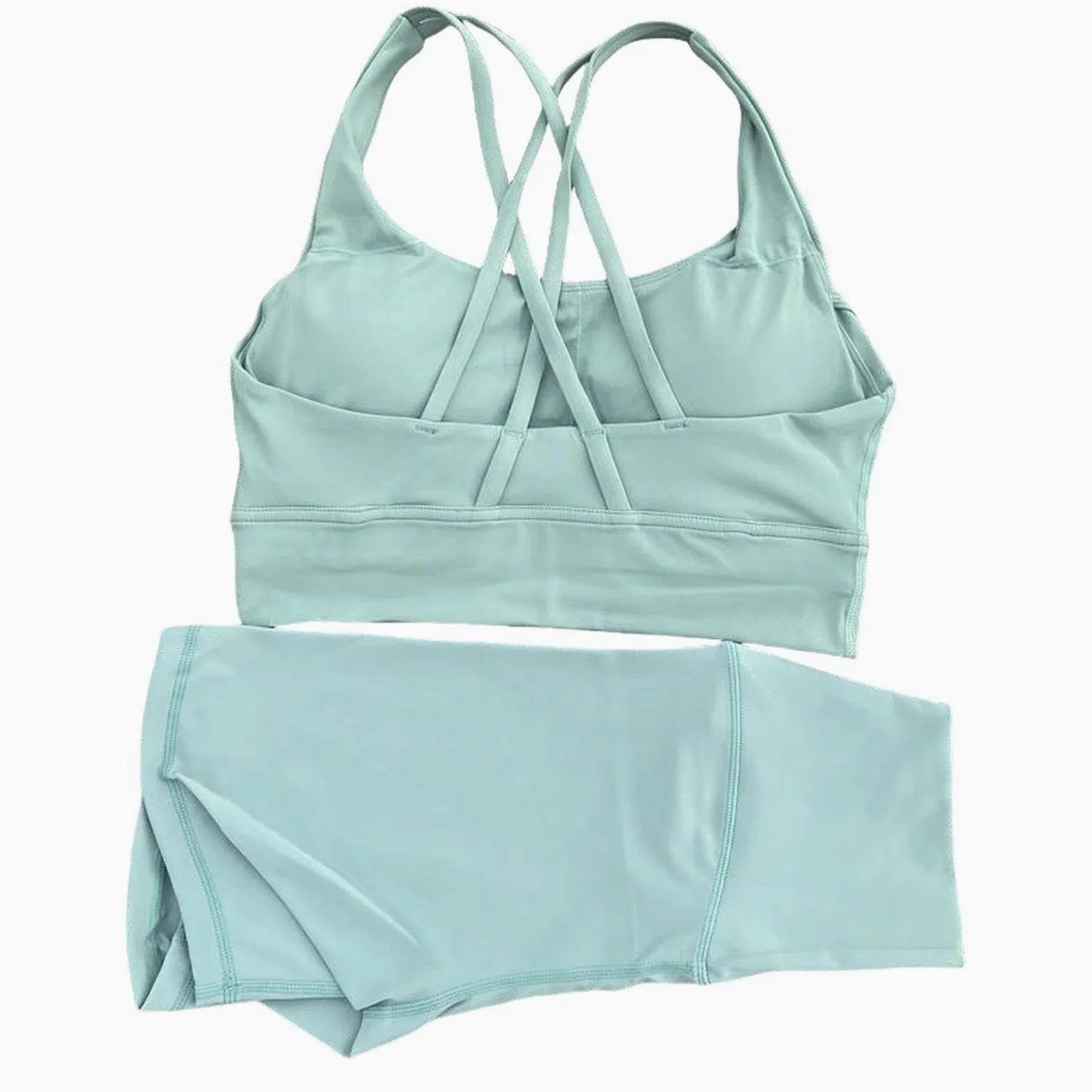 Conjunto de entrenamiento y fitness para mujer, suave, gimnasio, yoga, ciclismo, leggings cortos, traje deportivo para entrenamiento atlético