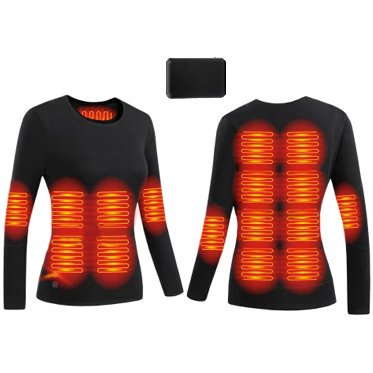 Ropa Interior Calefactada Eléctrica Camisas Hombre Mujer USB Smart 16 Zonas Camisetas Térmicas Calefactadas Lavables para Esquí Al Aire Libre