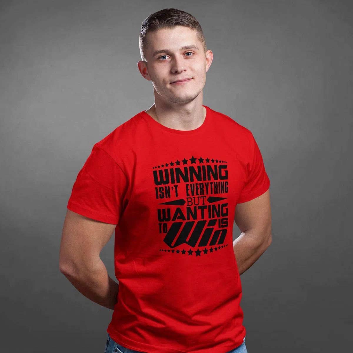 Winning Camiseta Unisex con Frase Personalizada, inspiradora para Hombres, Camiseta motivadora Positiva con Lema de motivación Gris Gris L