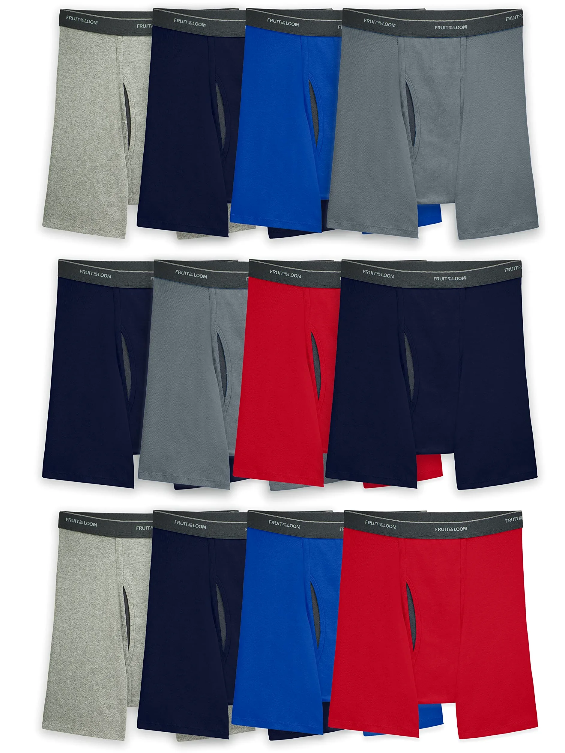 Fruit of The Loom Coolzone Boxer Briefs, Moisture Wicking & Breathable, Assorted Color Multipacks Ropa Interior de Hombres Hombre (Pack de 12)