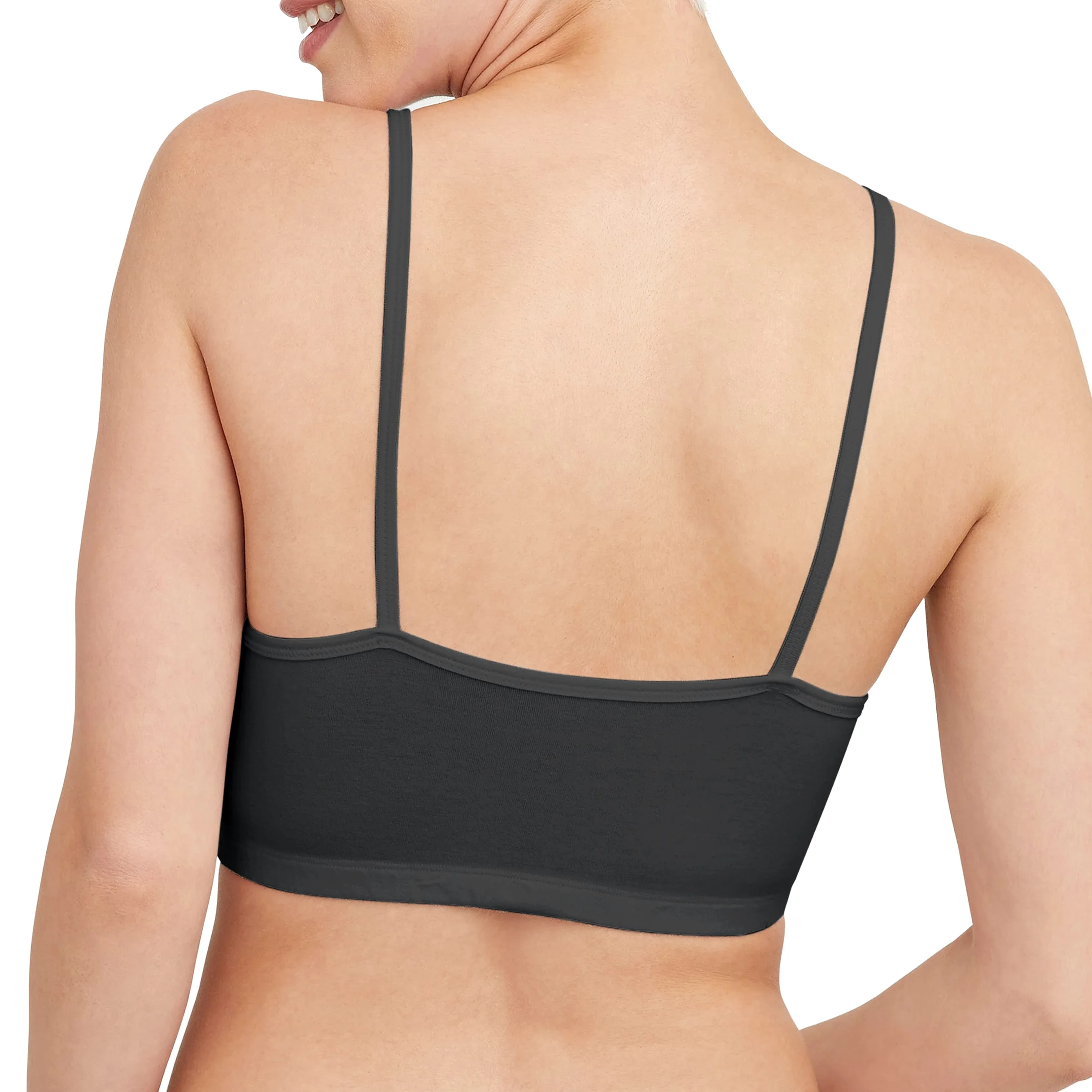 Hanes String Bralette Pack, Low Impact BH, Kühlender Stretch-Baumwoll-Bralette, 3er-Pack Sujetador Mujer (Pack de 3)