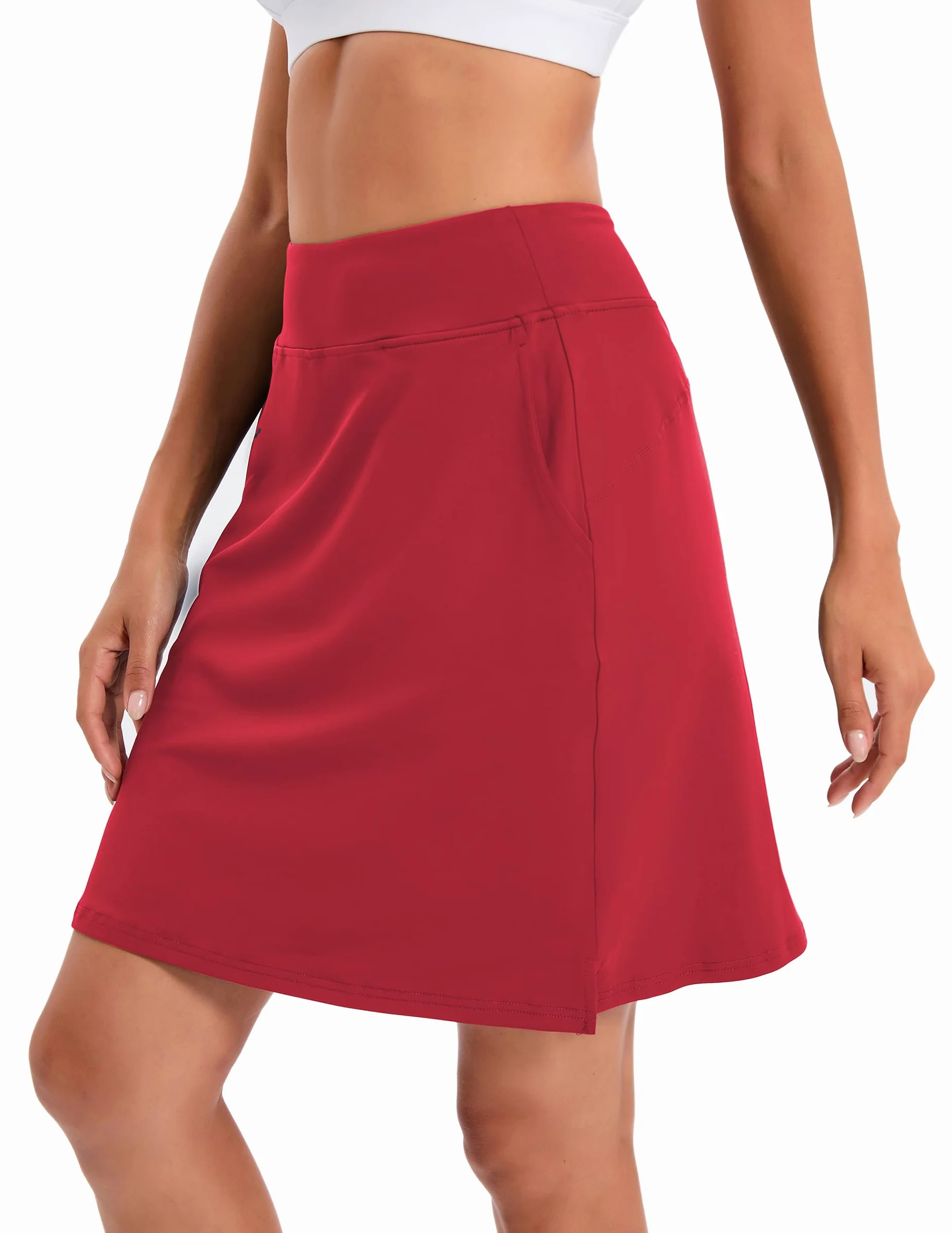 Jhsnjnr Falda de Tenis para Mujer, Estilo Casual, hasta la Rodilla, con Bolsillos, para Entrenamiento, atlética