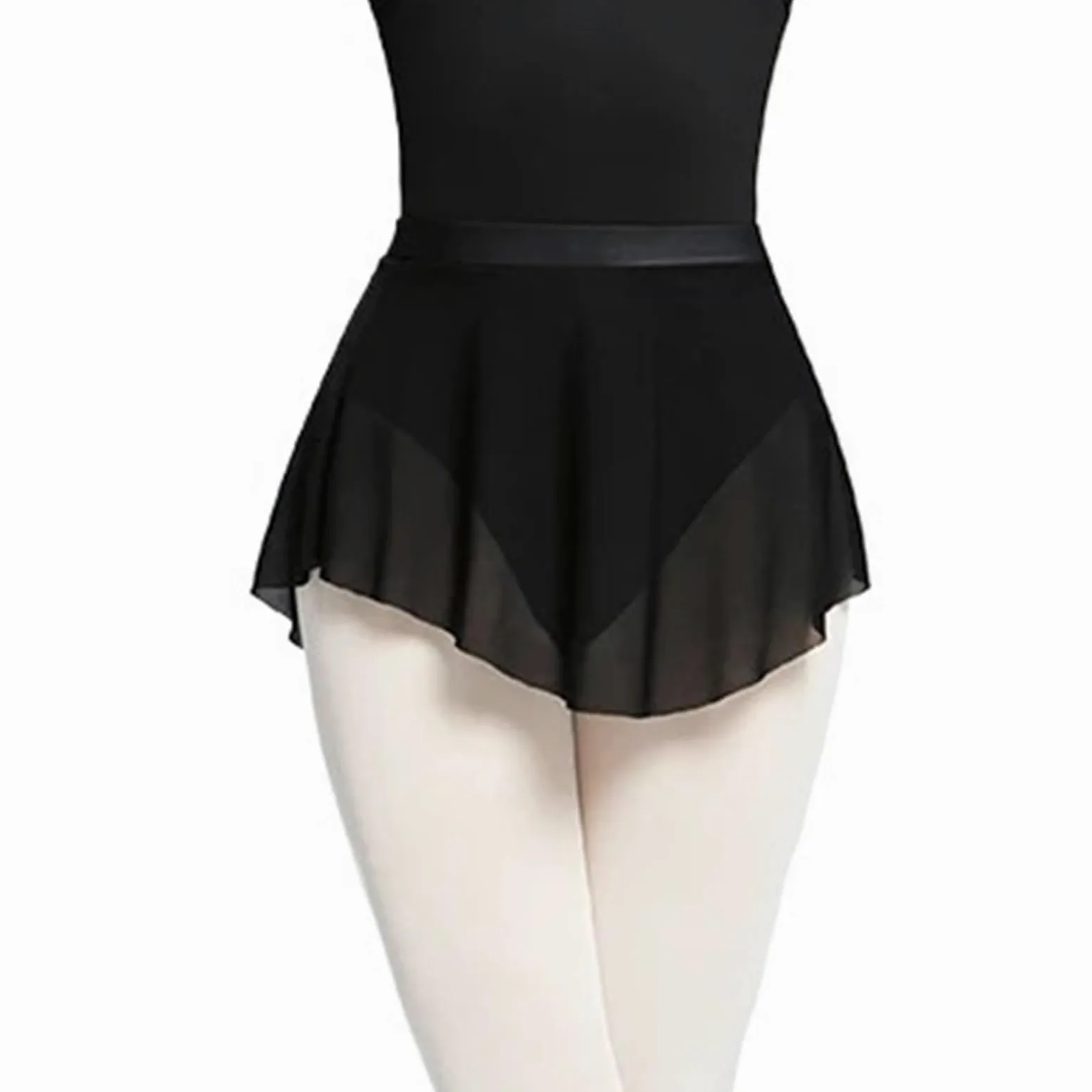 Falda de Ballet for mujer, falda baile corta dividida, cubierta malla suave, elástica for Para Mujer(Black,2XL height 170-175cm)