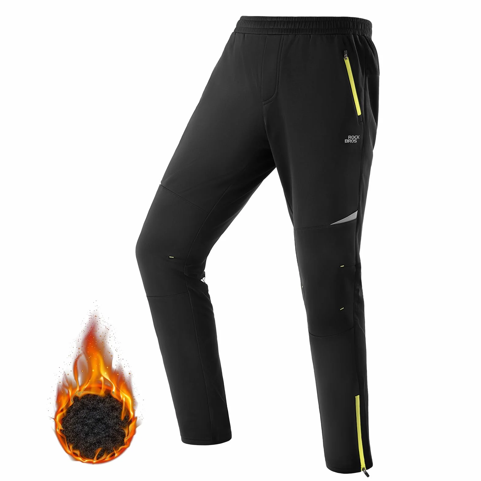 ROCKBROS Pantalón Ciclismo Hombre Invierno Polar Abrigo a Prueba de Viento Térmico