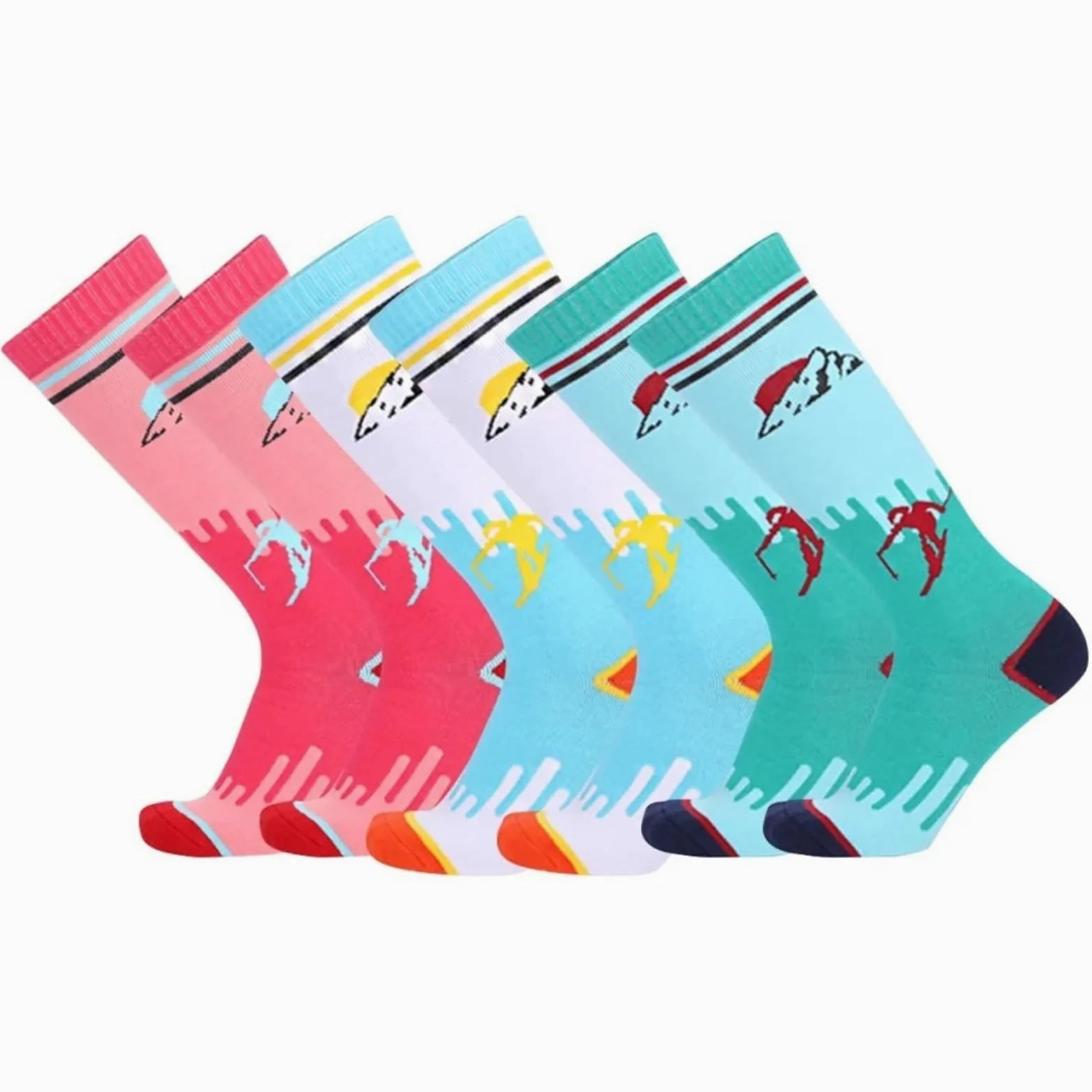 Calcetines de esquí Calcetines de esquí for niños, Algodón térmico de invierno, calcetines deportivos cálidos y gruesos, calcetines de esquí for ciclismo y nieve, calcetines térmicos elásticos for niñ