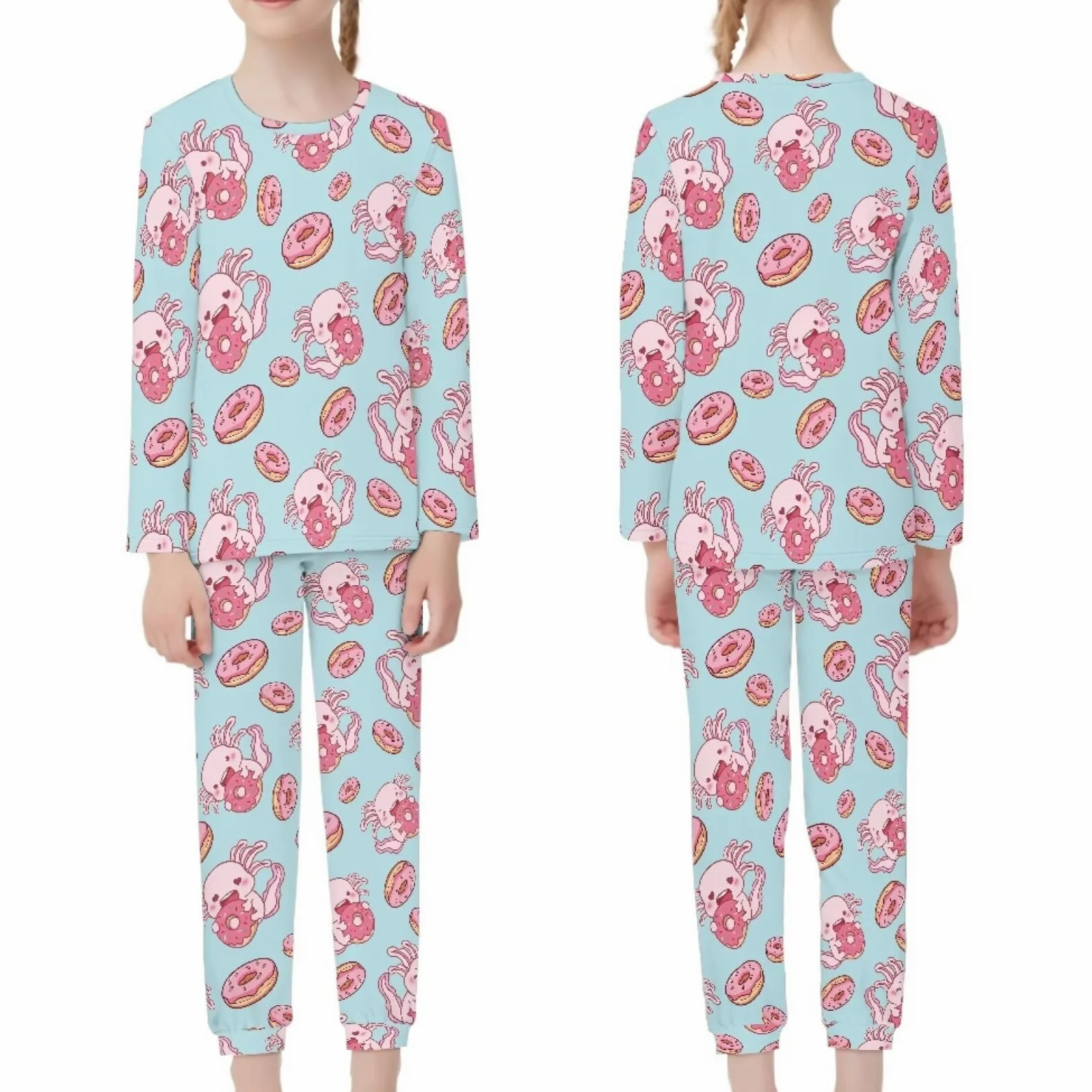 Pijama de manga larga con bolsillos para niños, conjunto de camisa y pantalones para niños de 3 a 16 años