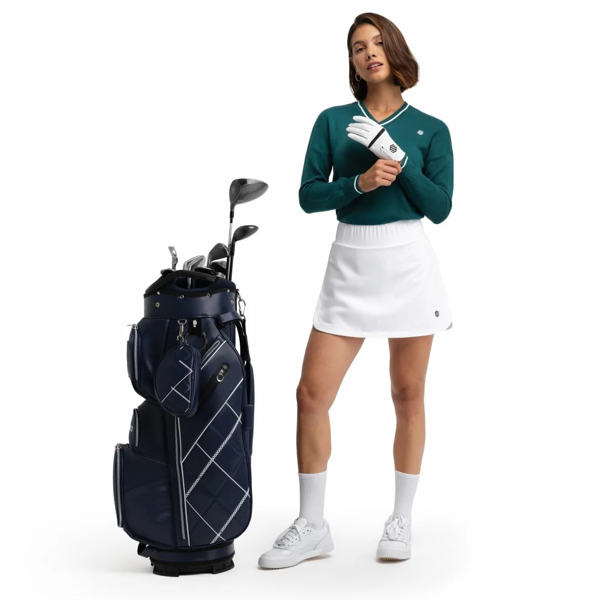 SIROKO Jersey Punto Golf Cuello de Pico Gimme Teal Verde