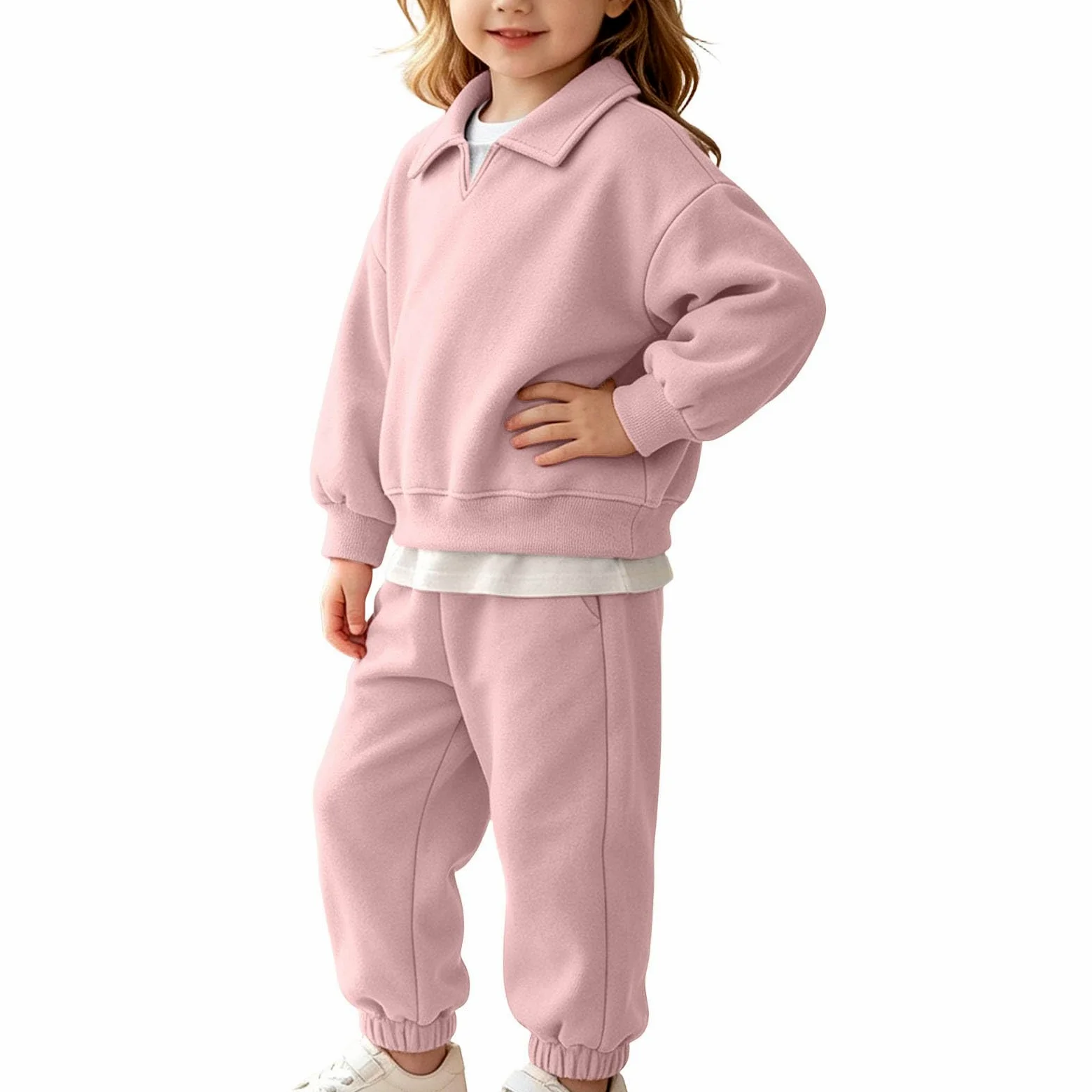 Chandal Niño Niña,Ropa Deportiva 2 Piezas con Sudadera y Pantalón Jogger | Conjunto Deportivo Otoño e Invierno para Niños Pequeños Chándal Algodón de Manga Larga con Bolsillos 0.5-5 años